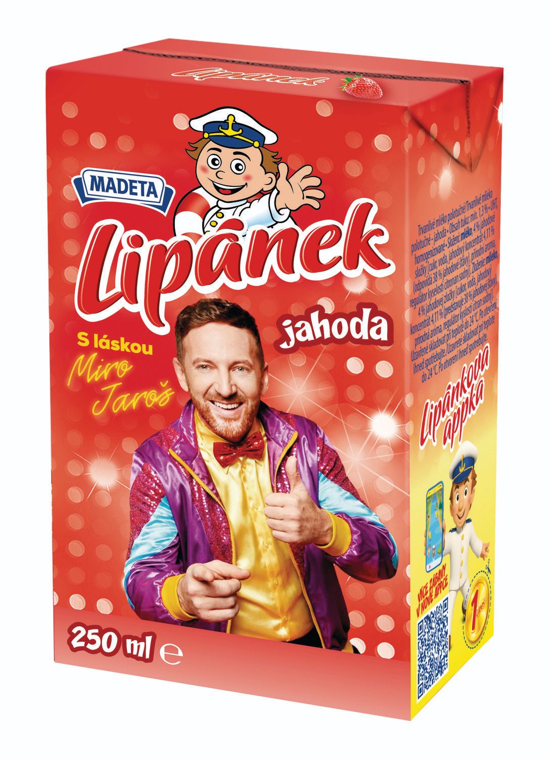 Mléčné a chlazené - Madeta Lipánek mléko trvanlivé jahoda 1,3% 250 ml
