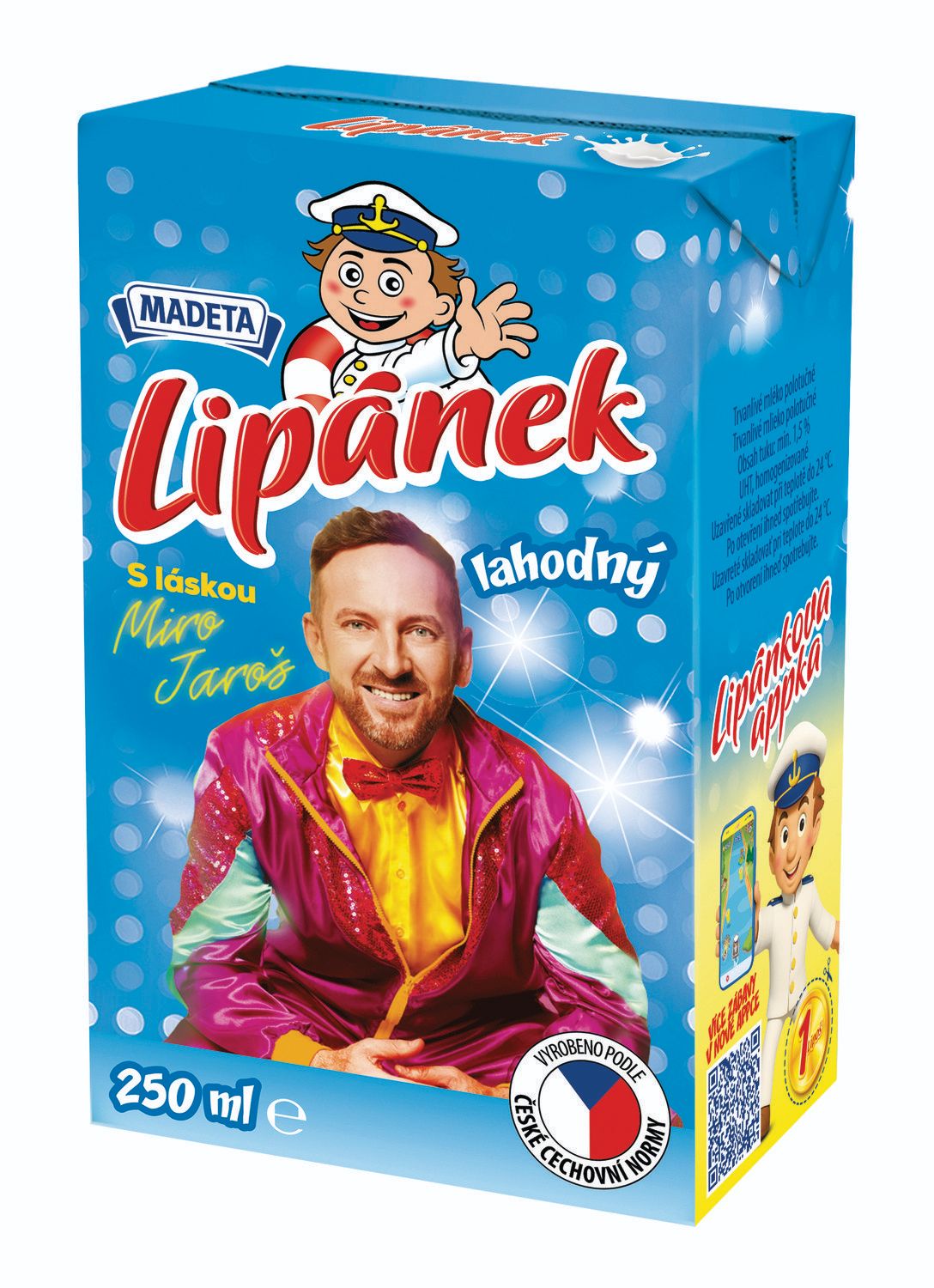 Mléčné a chlazené - Madeta Lipánek mléko trvanlivé polotučné 1,5% 250 ml