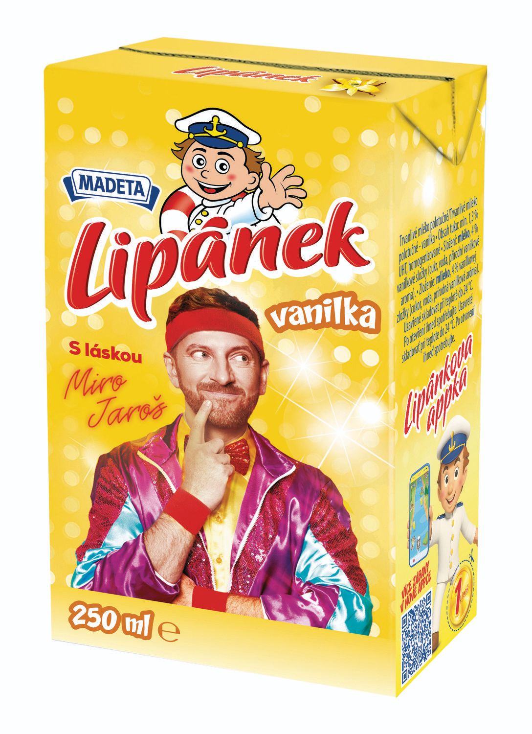 Mléčné a chlazené - Madeta Lipánek mléko trvanlivé vanilka 1,3% 250 ml