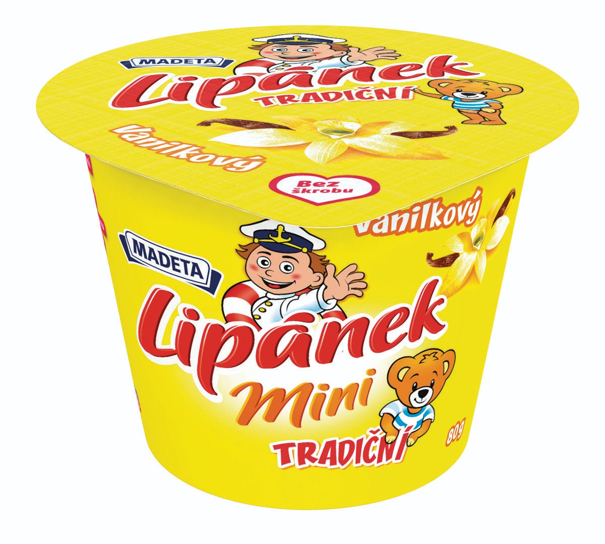 Mléčné a chlazené - Madeta Lipánek vanilkový 80 g
