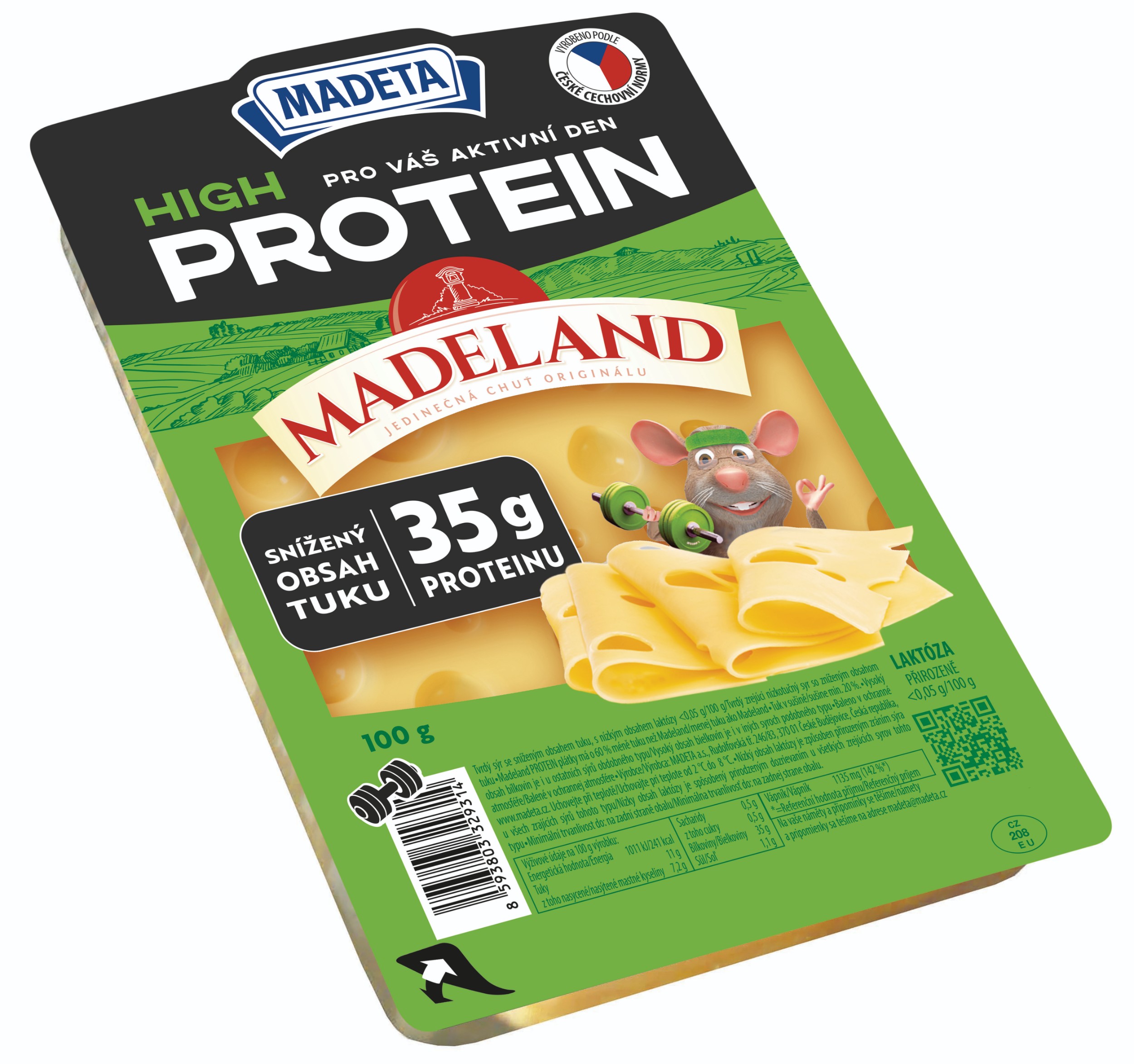 Mléčné a chlazené - Madeta Madeland PROTEIN plátky 100g