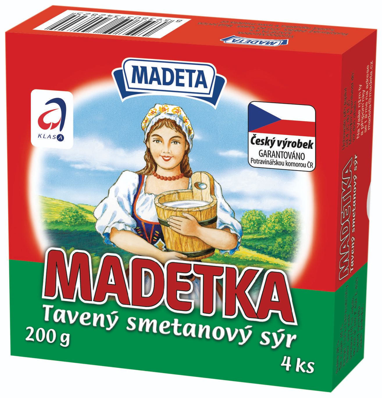 Mléčné a chlazené - Madeta Madetka tavený sýr 45% 4D 200 g