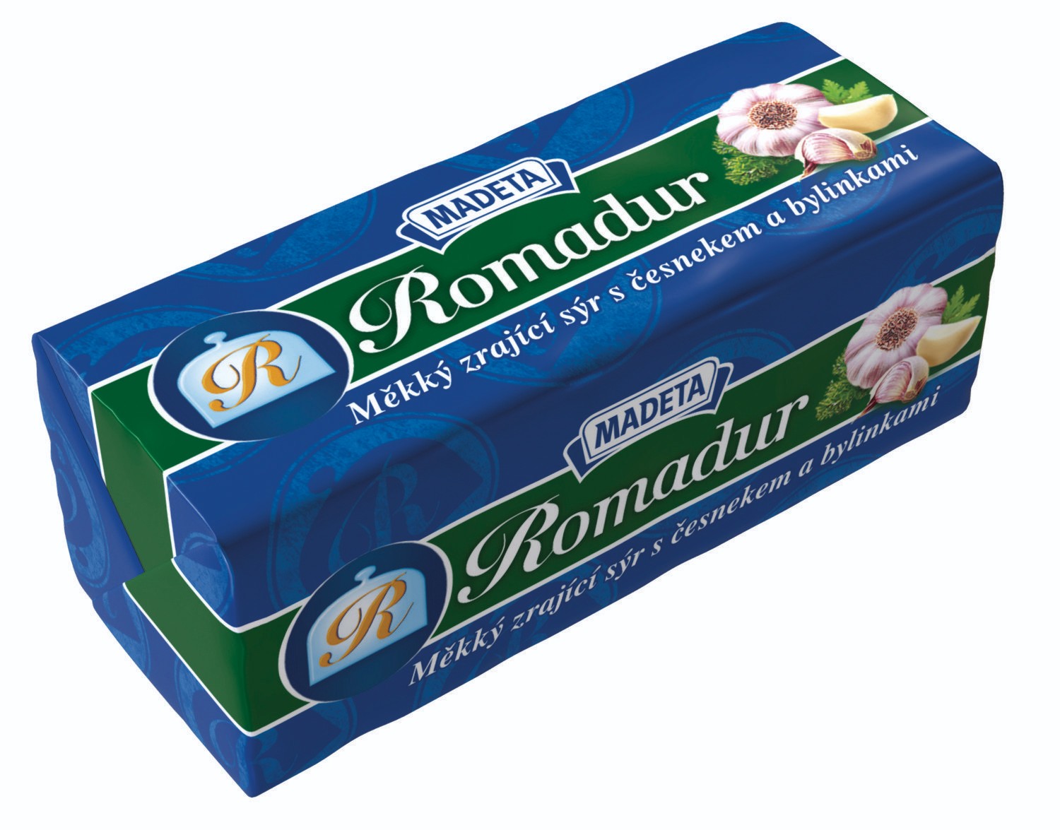 Mléčné a chlazené - Madeta Romadur česnek s bylinkami měkký zrající sýr 100 g