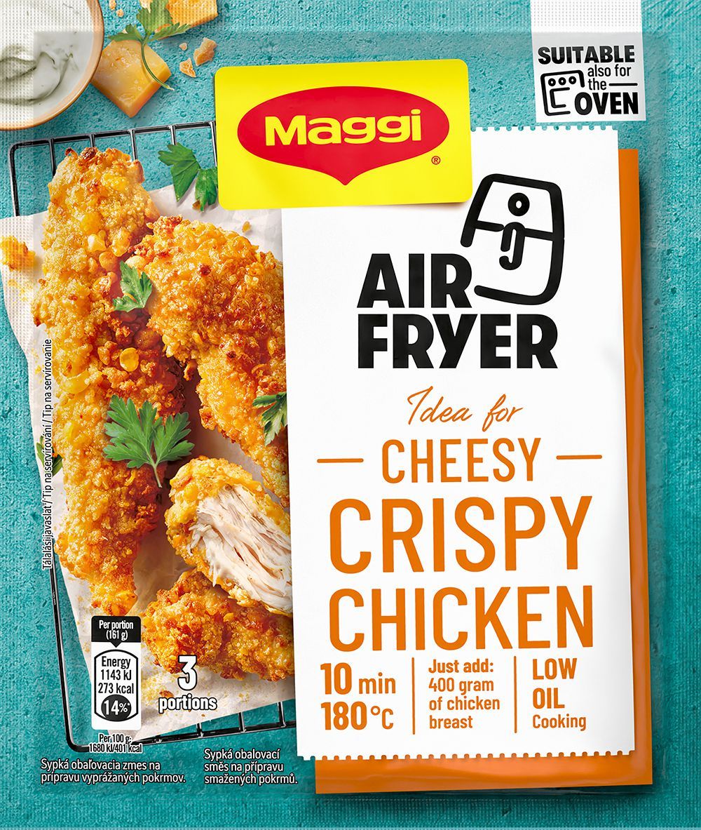 Trvanlivé potraviny - Maggi Air fryer nápady křupavé kuře se sýrem 70g