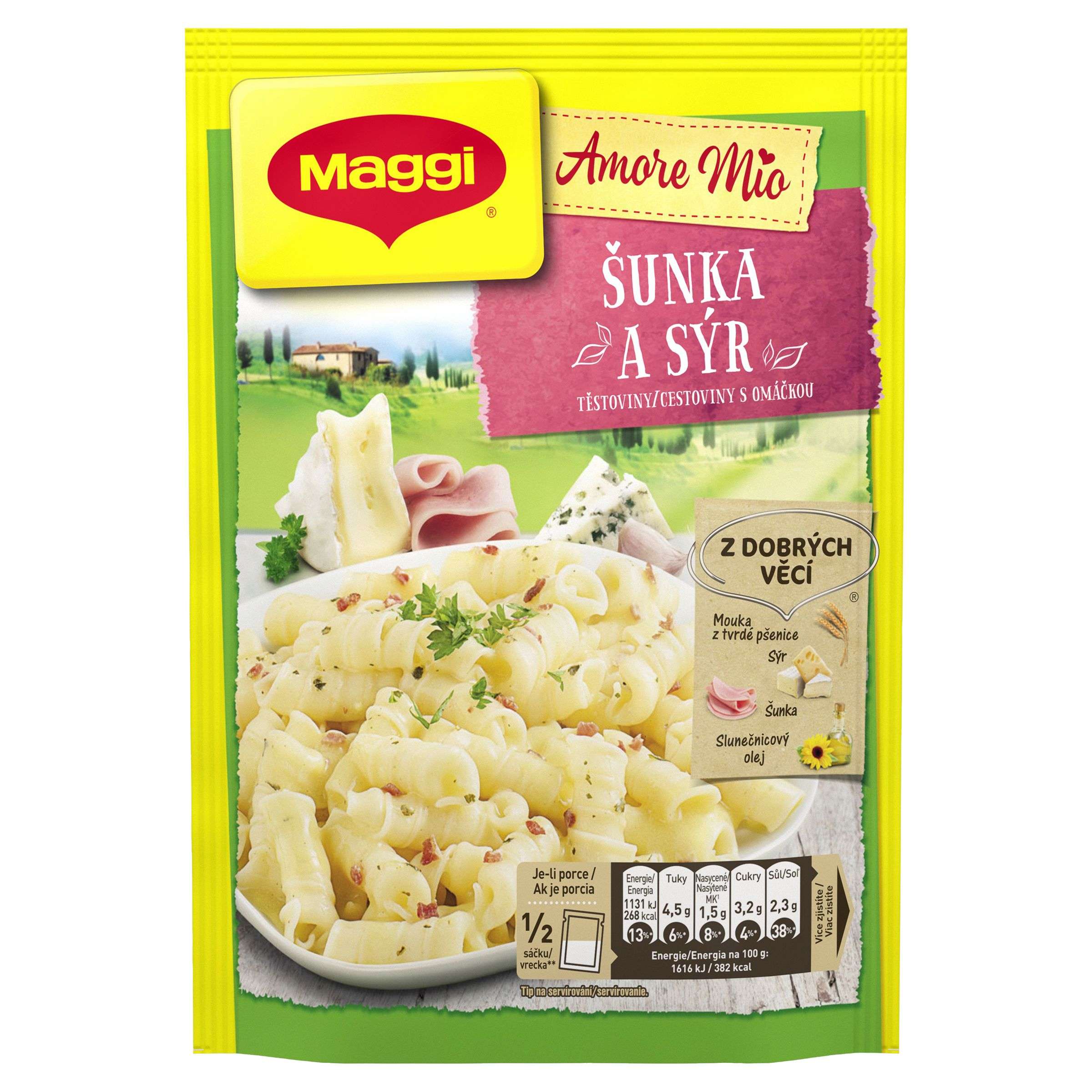 Trvanlivé potraviny - Maggi Amore Mio Šunka a sýr těstoviny s omáčkou sáček 140 g
