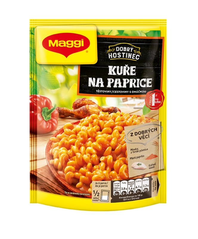 Trvanlivé potraviny - Maggi Dobrý Hostinec Kuře na paprice těstoviny s omáčkou sáček 153 g