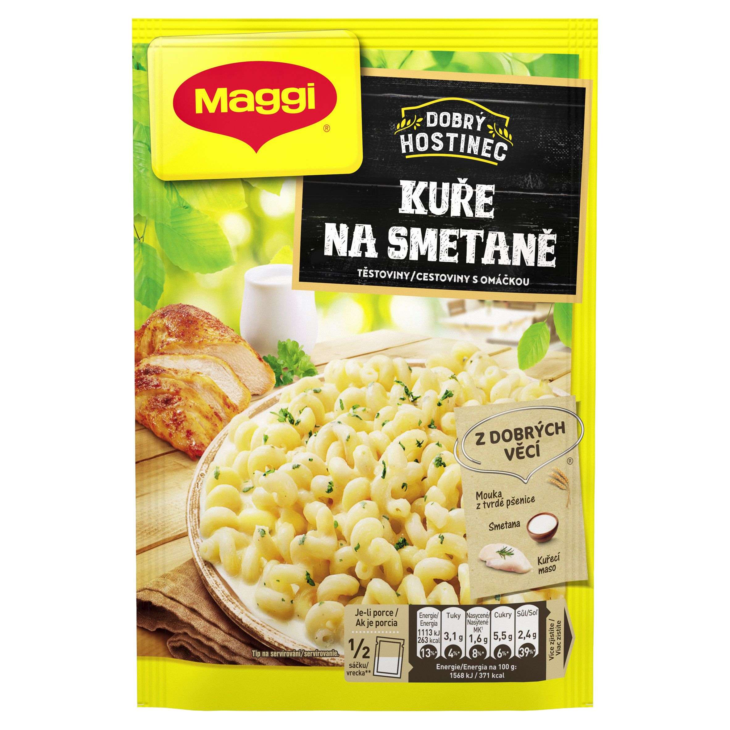Trvanlivé potraviny - Maggi Dobrý Hostinec Kuře na smetaně těstoviny s omáčkou sáček 142 g