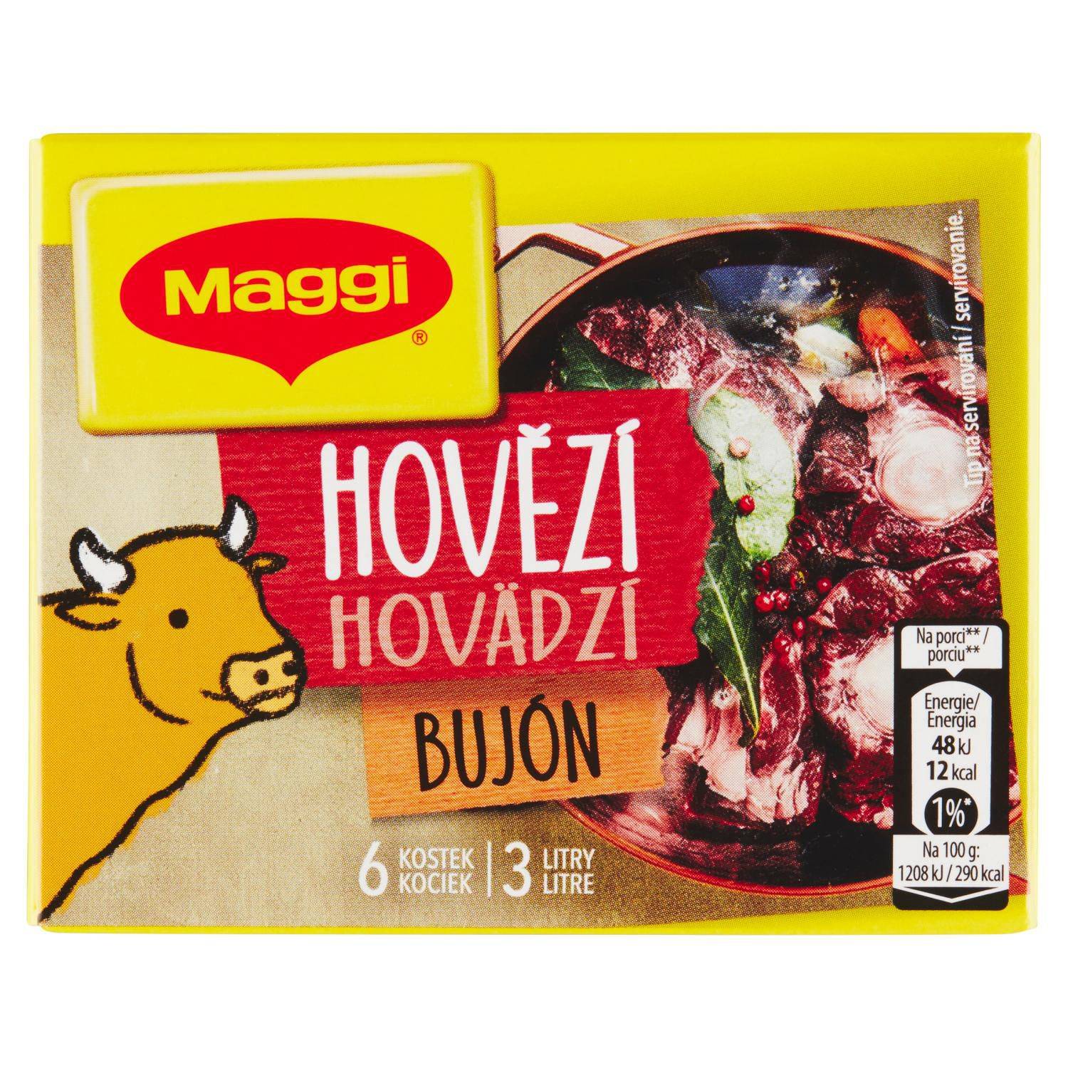 Trvanlivé potraviny - Maggi Hovězí bujón v kostce 3l 60 g