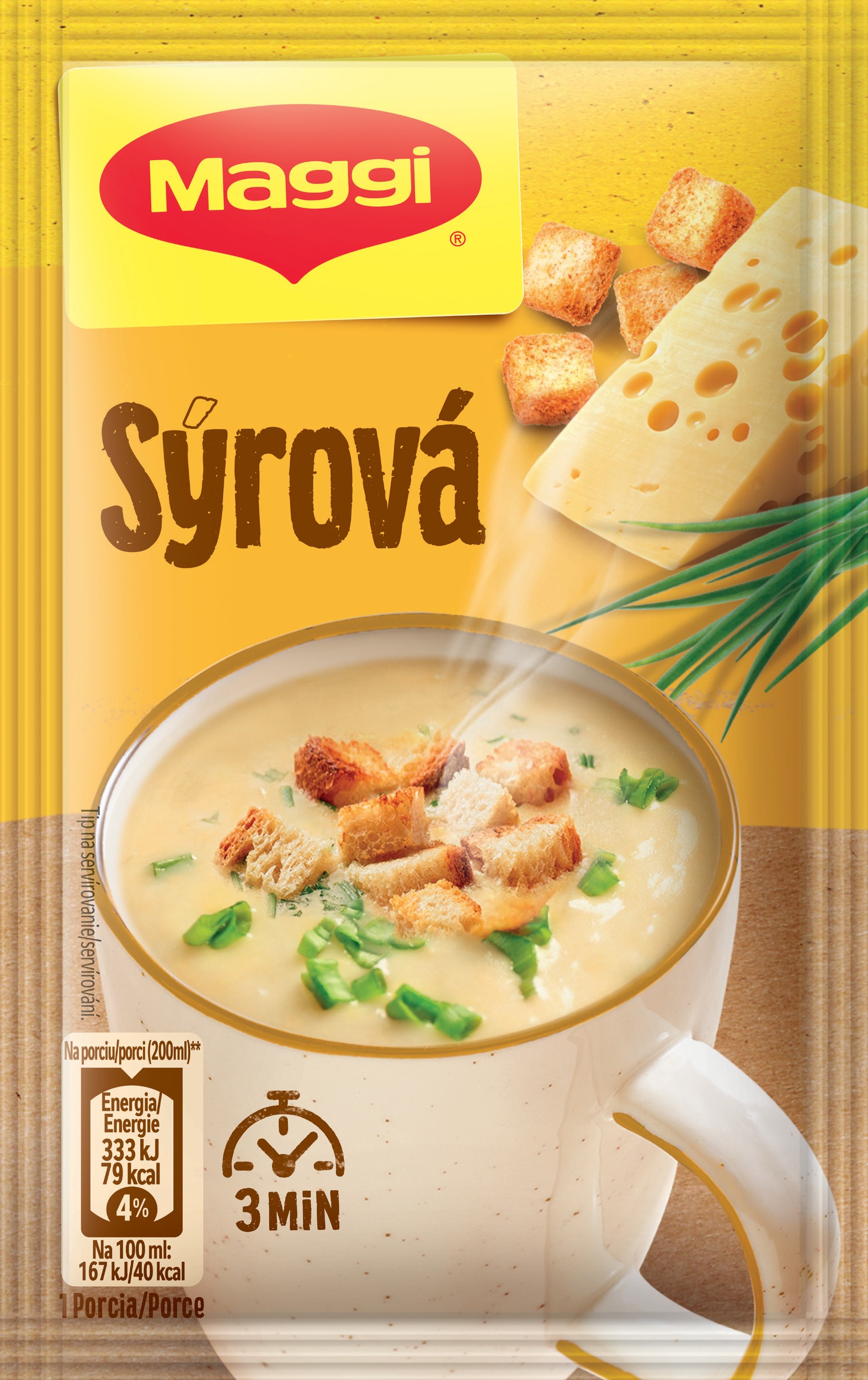 Trvanlivé potraviny - Maggi Instantní polévka sýrová s krutony 19g