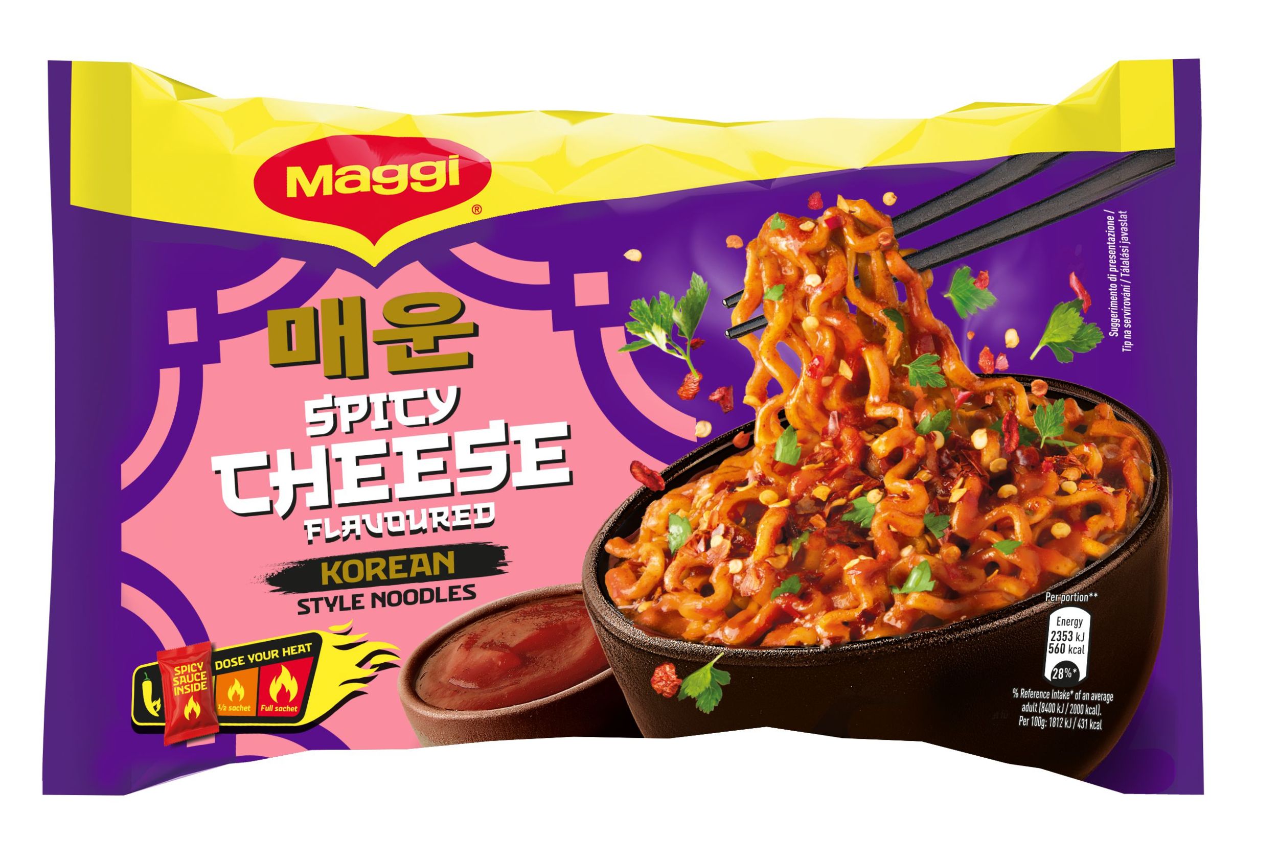 Trvanlivé potraviny - Maggi Korean style nudle se sýrovou příchutí 130g