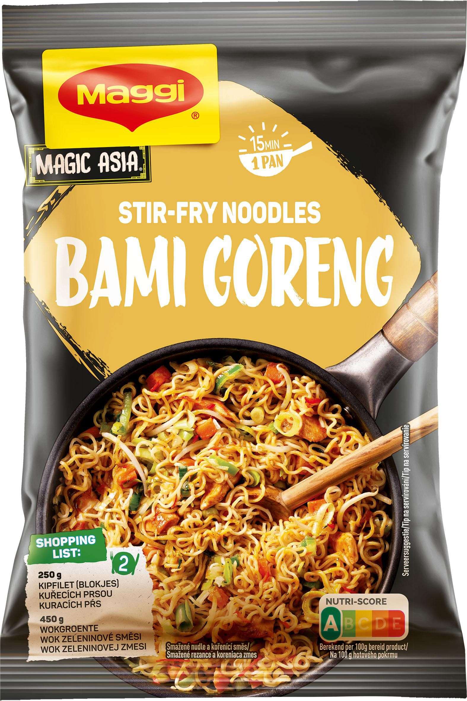 Trvanlivé potraviny - Maggi Magic Asia Nudle z pánve Bami Goreng 185g