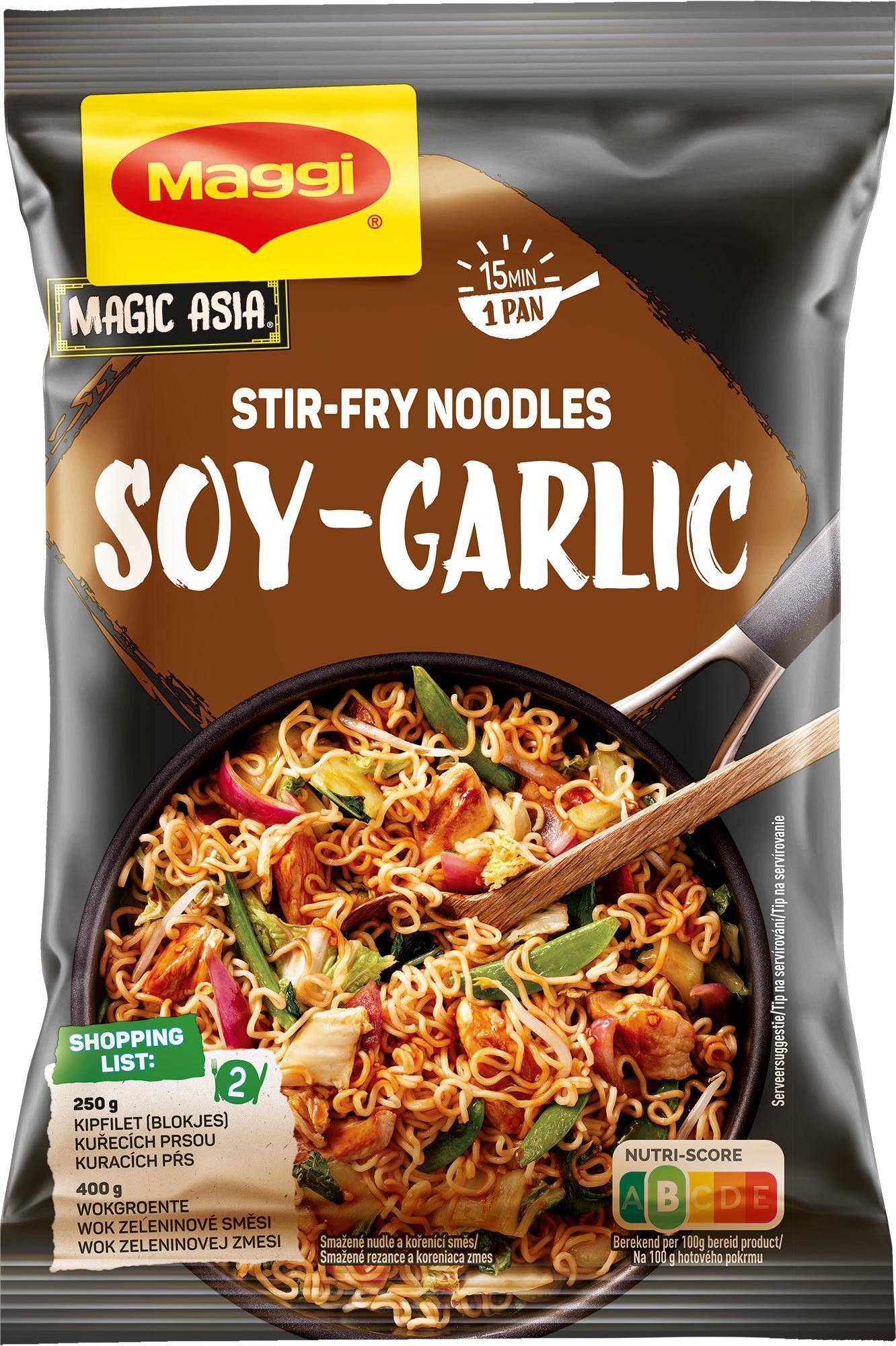 Trvanlivé potraviny - Maggi Nápady Nudle z pánve Kuře s česnekem a zeleninou 185 g