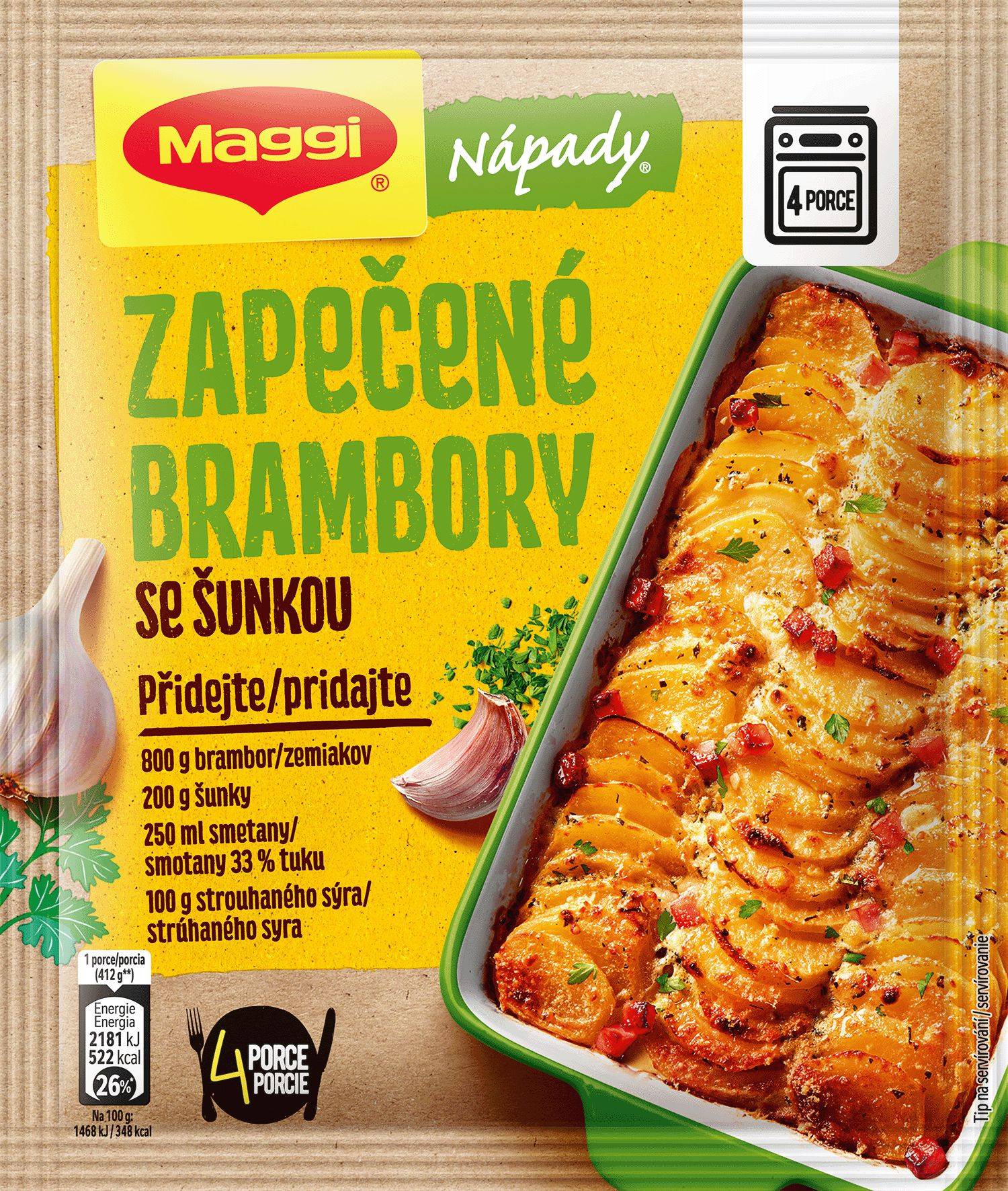 Trvanlivé potraviny - Maggi Nápady Zapečené brambory se šunkou sáček 46 g