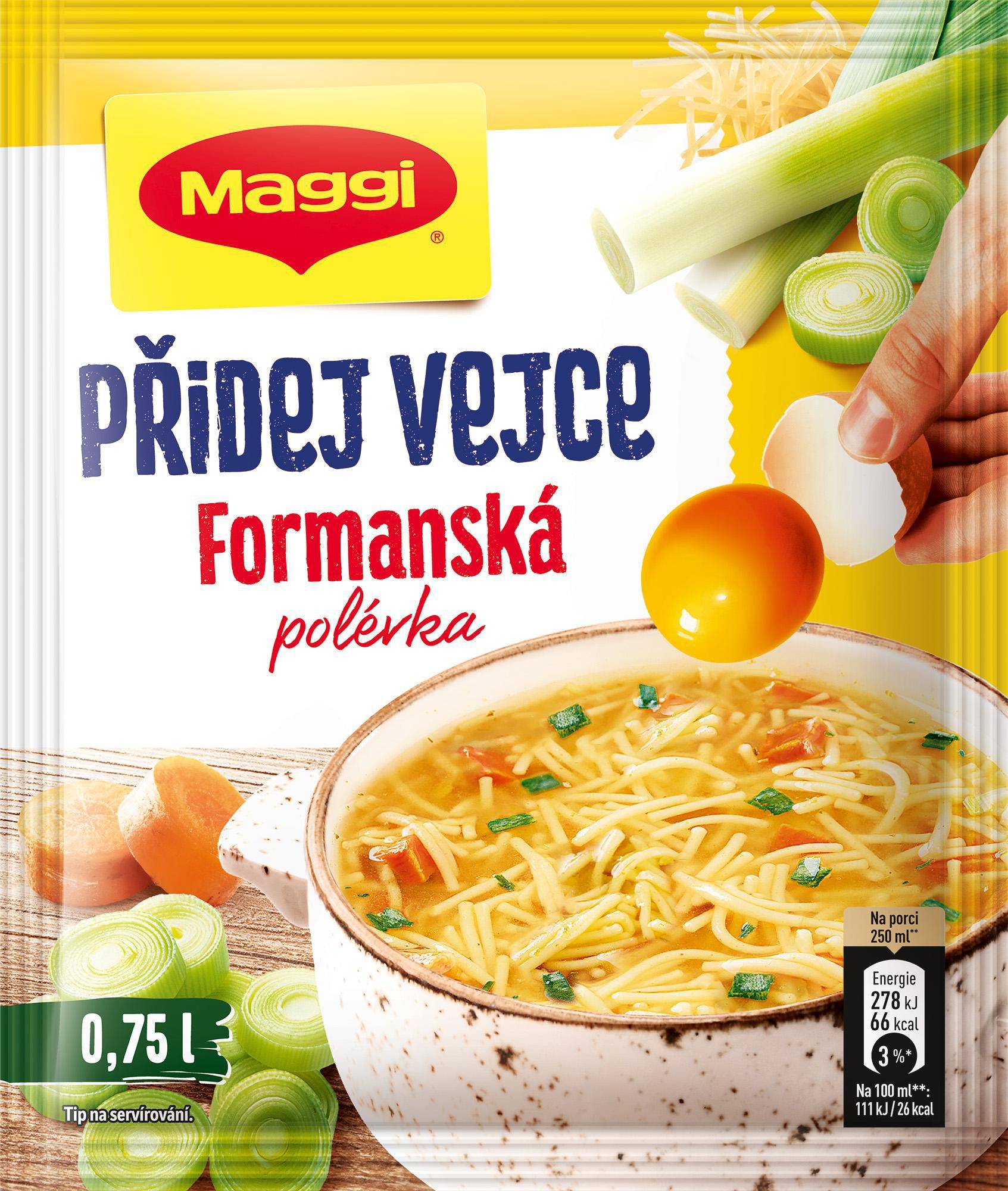 Trvanlivé potraviny - Maggi Přidej vejce Formanská polévka sáček 40,5 g