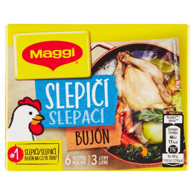Trvanlivé potraviny - Maggi Slepičí bujón v kostce 3l 60 g