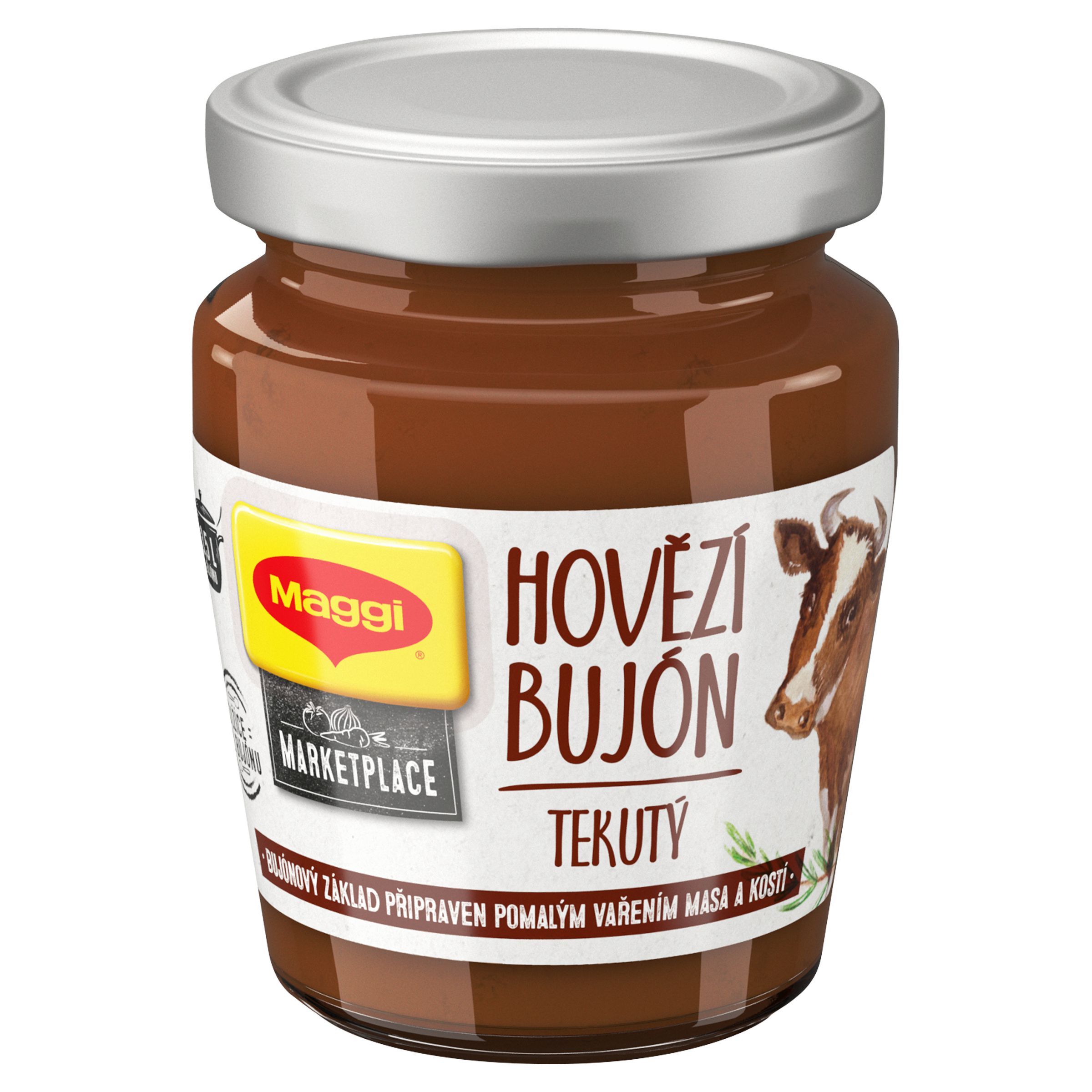 Trvanlivé potraviny - Maggi Tekutý bujón Hovězí sklenice 160 g