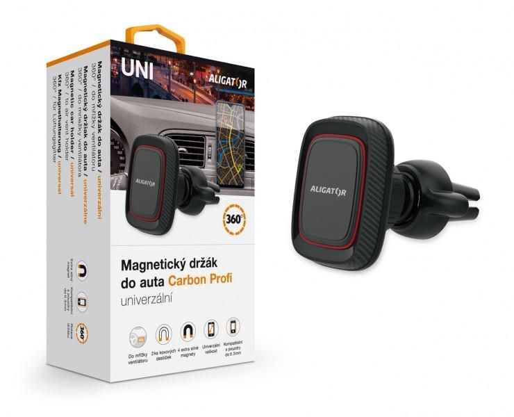 Elektro - Magnetický držák do auta ALIGATOR Carbon Profi, univerzální