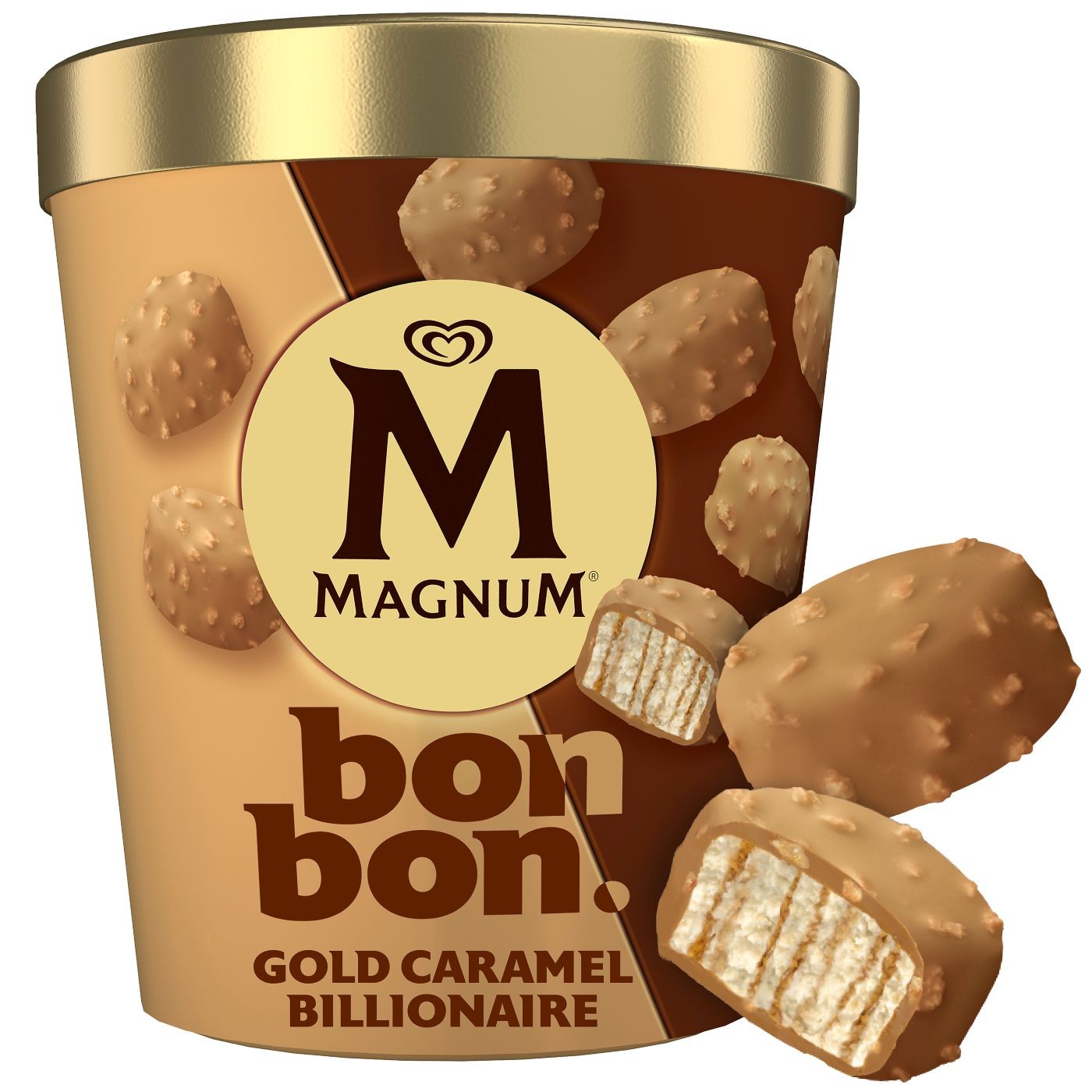 Mražené potraviny - Magnum Bonbon Gold Caramel Billionaire zmrzlina 204ml