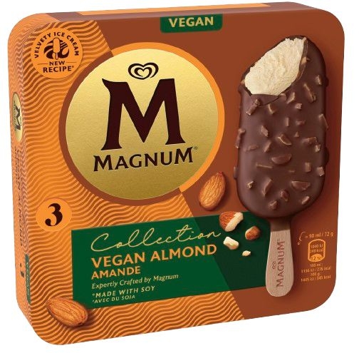Mražené potraviny - Magnum vegan almond 3 x 90ml