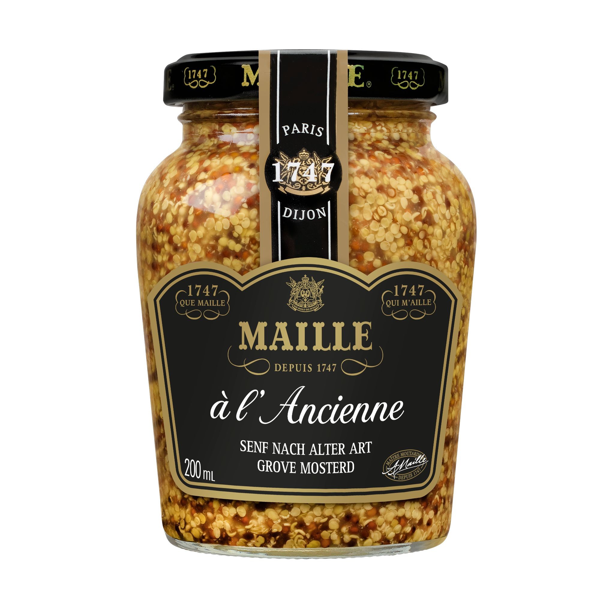 Trvanlivé potraviny - Maille Tradiční hrubozrnná hořčice 210g
