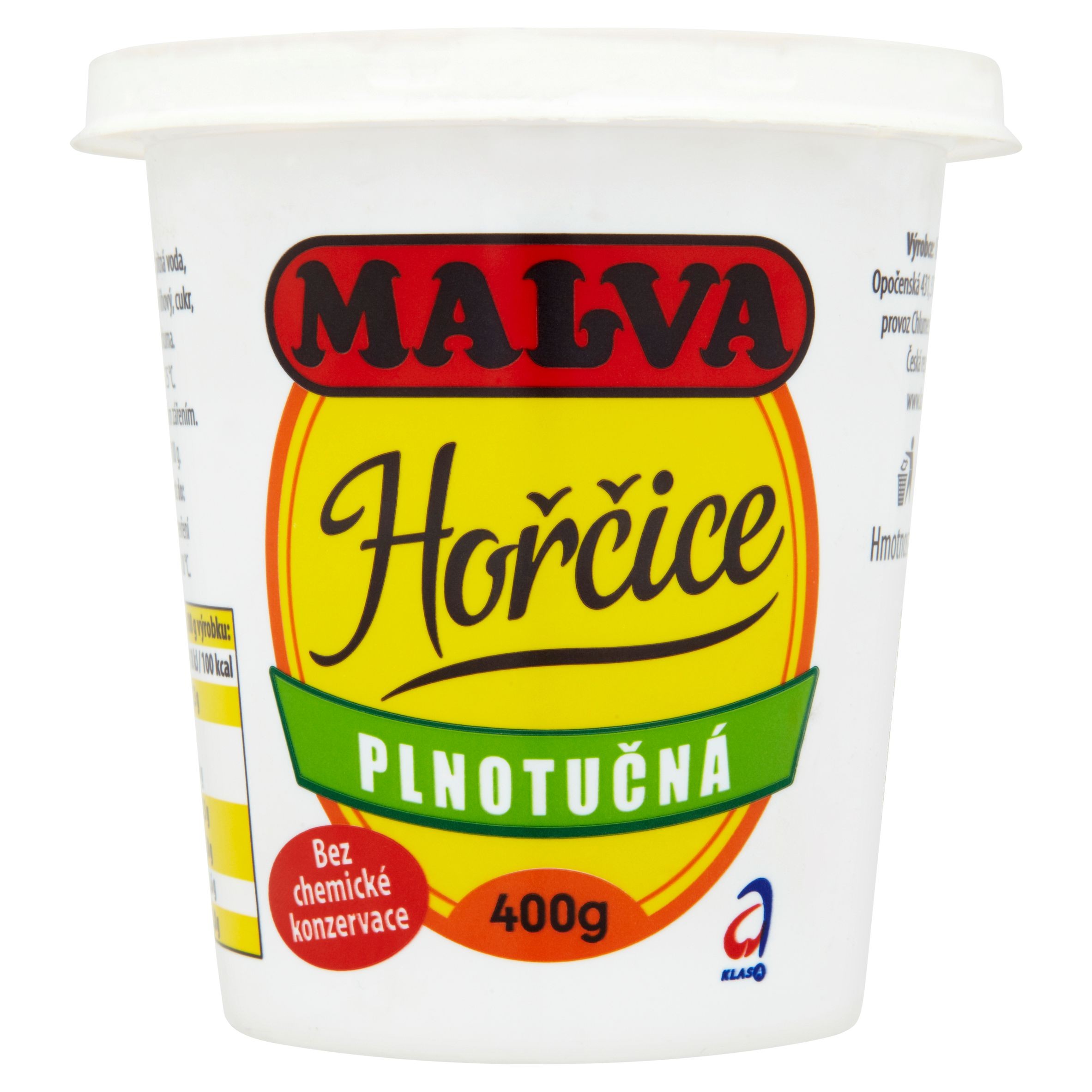 Trvanlivé potraviny - Malva Hořčice plnotučná 400 g