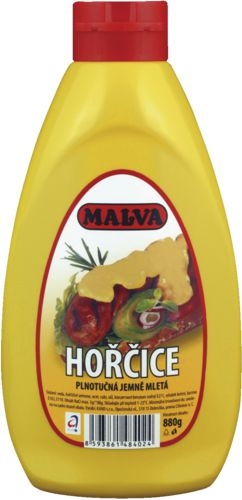 Trvanlivé potraviny - Malva Hořčice plnotučná 880 g