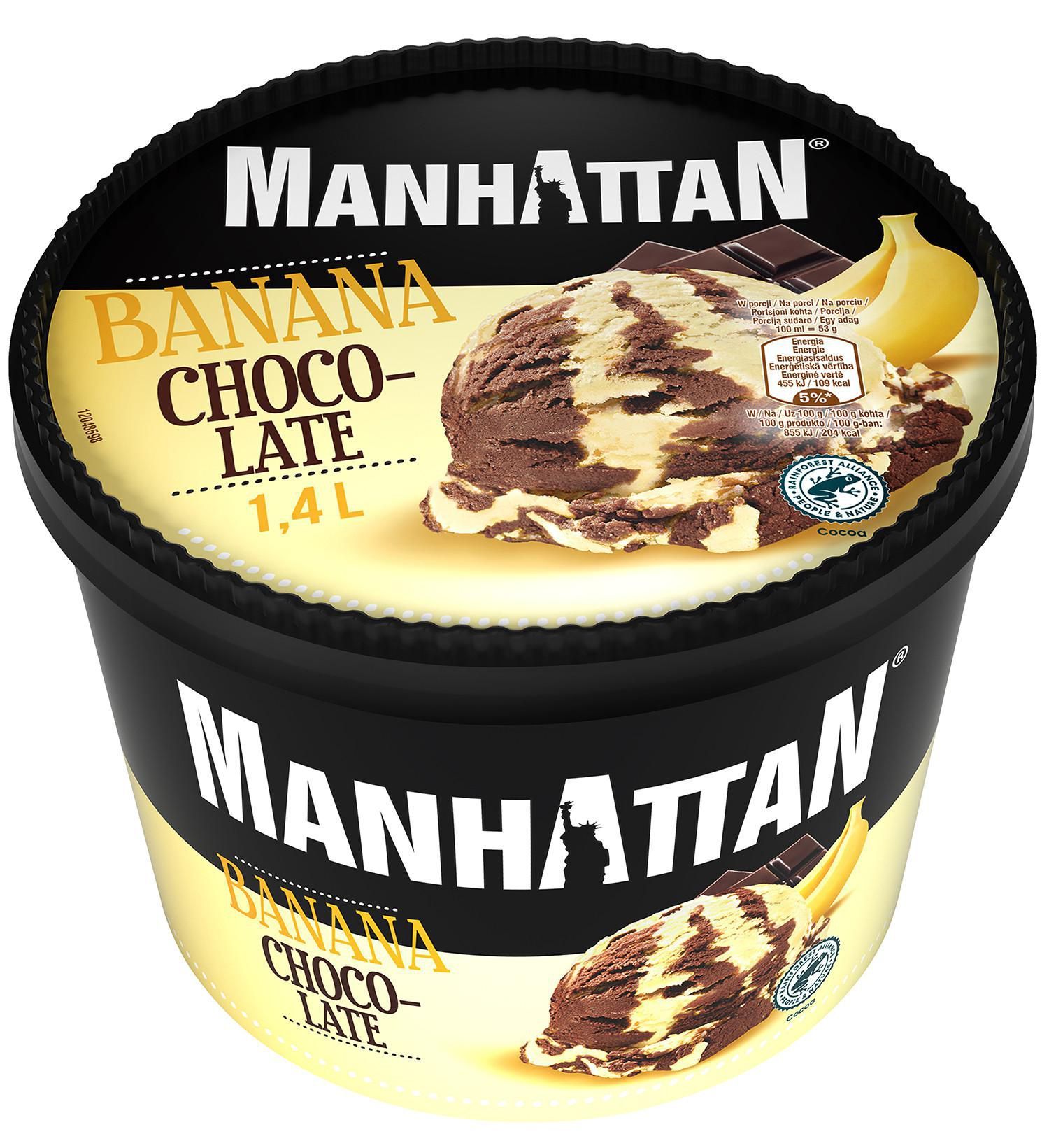 Mražené potraviny - MANHATTAN BANÁN ČOKOLÁDA 1400 ML