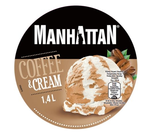 Mražené potraviny - Manhattan Caffe Latte zmrzlina 14000ml