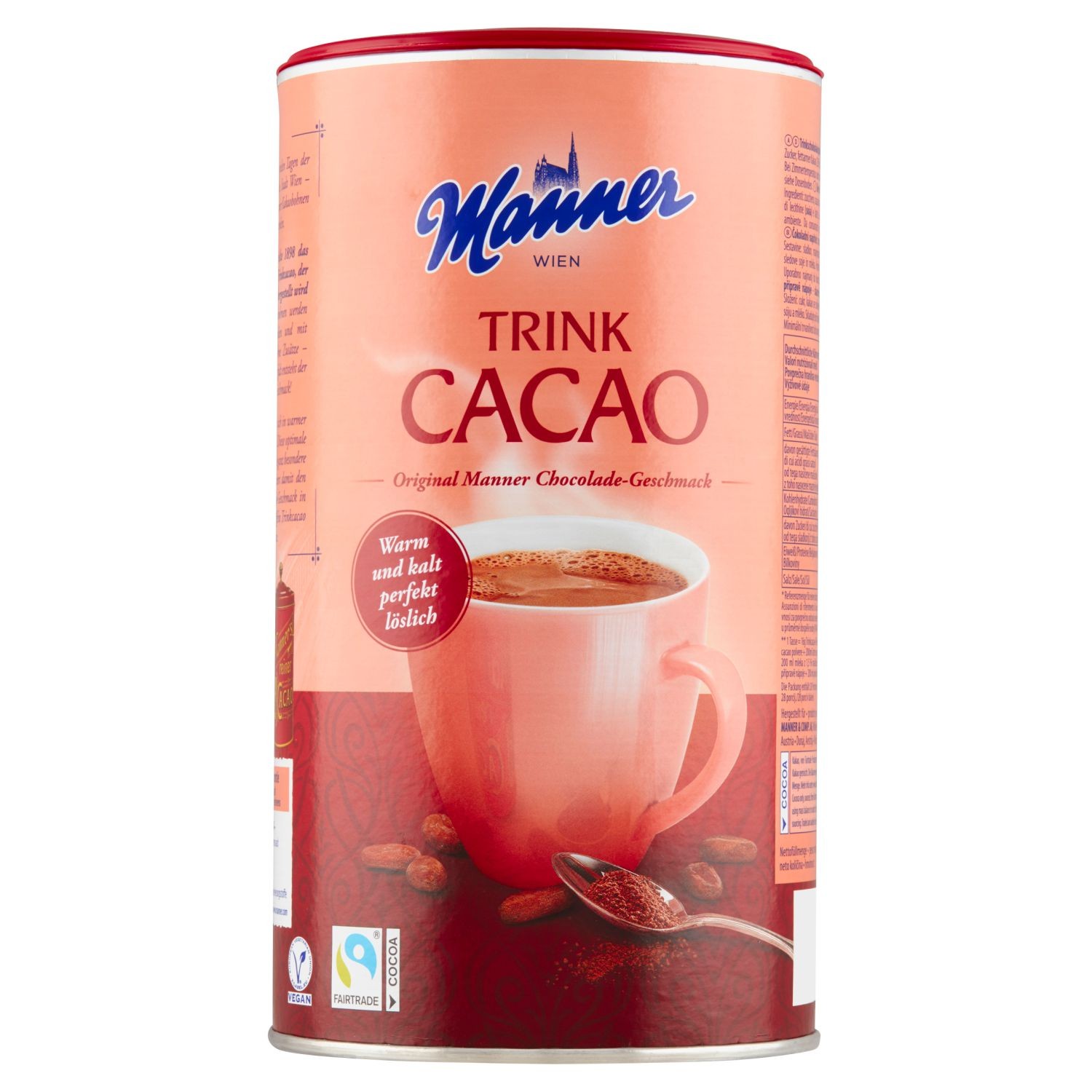Nápoje - Manner Trink Cacao rozpustný čokoládový nápoj 450g