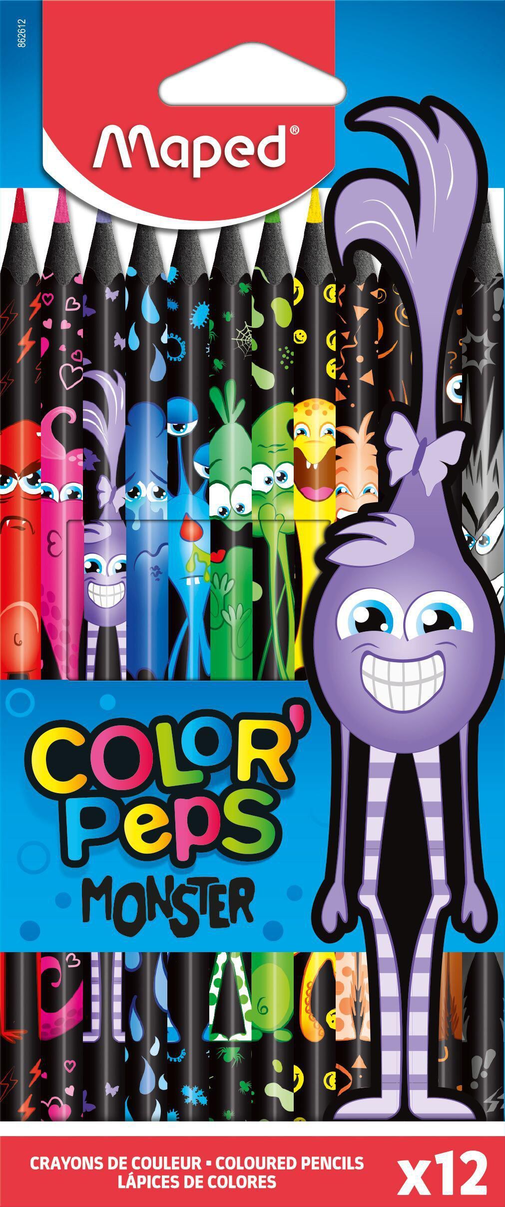 Domácnost a Zahrada - Maped Bezdřevé pastelky Color´Peps Monster 12 ks
