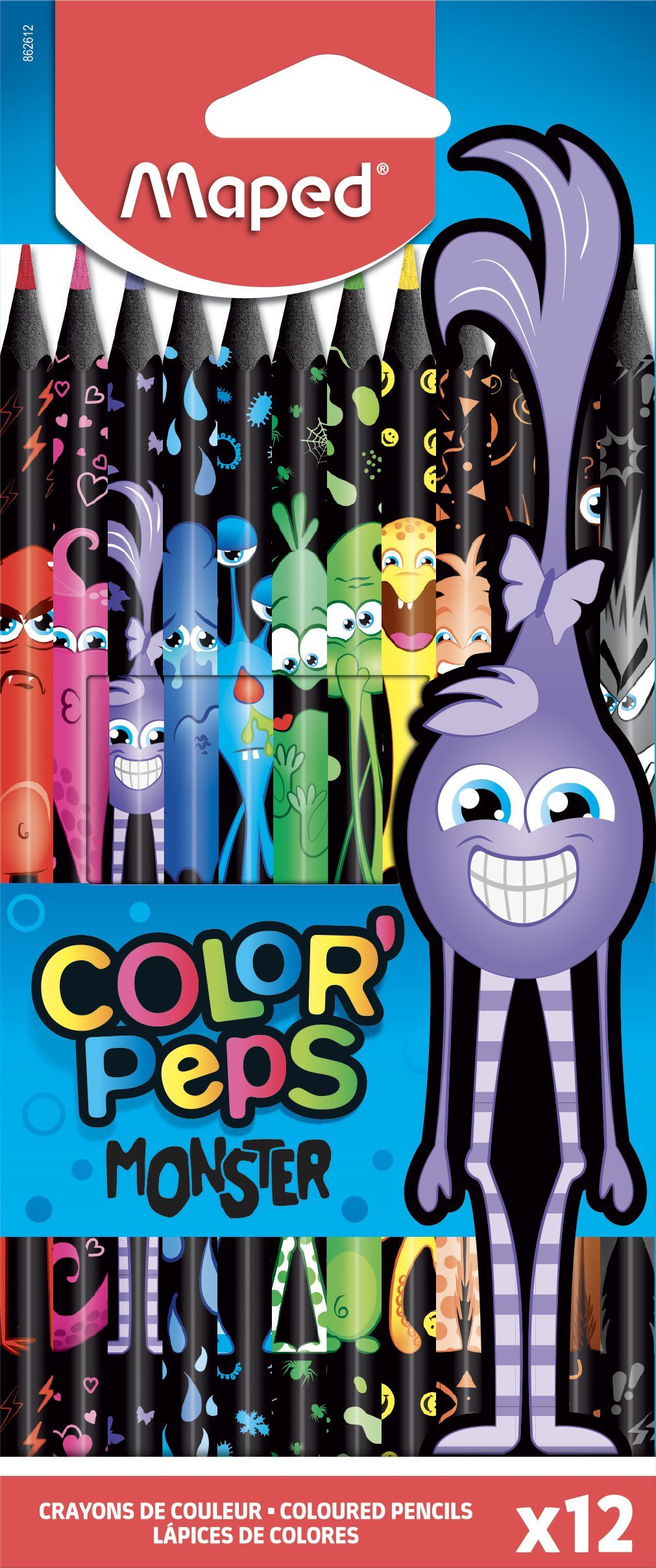 Maped Bezdřevé pastelky Color´Peps Monster 12 ks-1