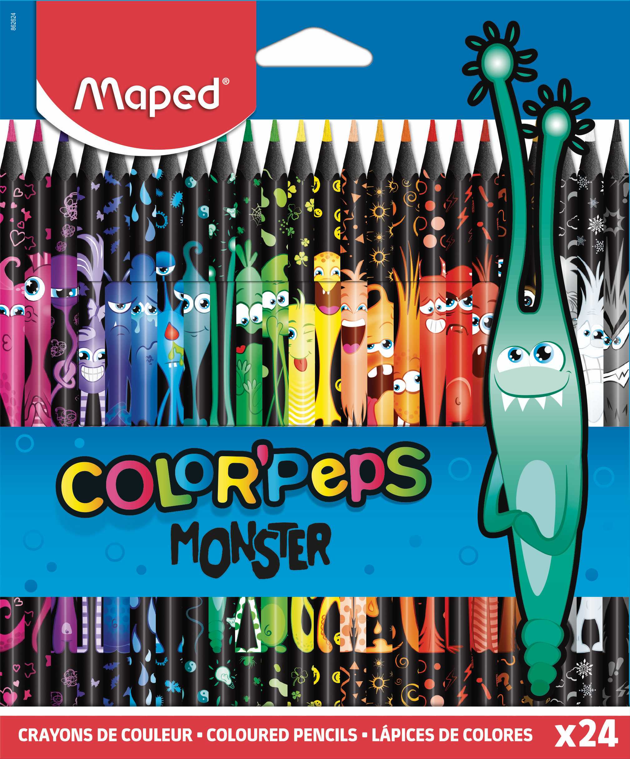 Domácnost a Zahrada - Maped Bezdřevé pastelky Color´Peps Monster 24 ks