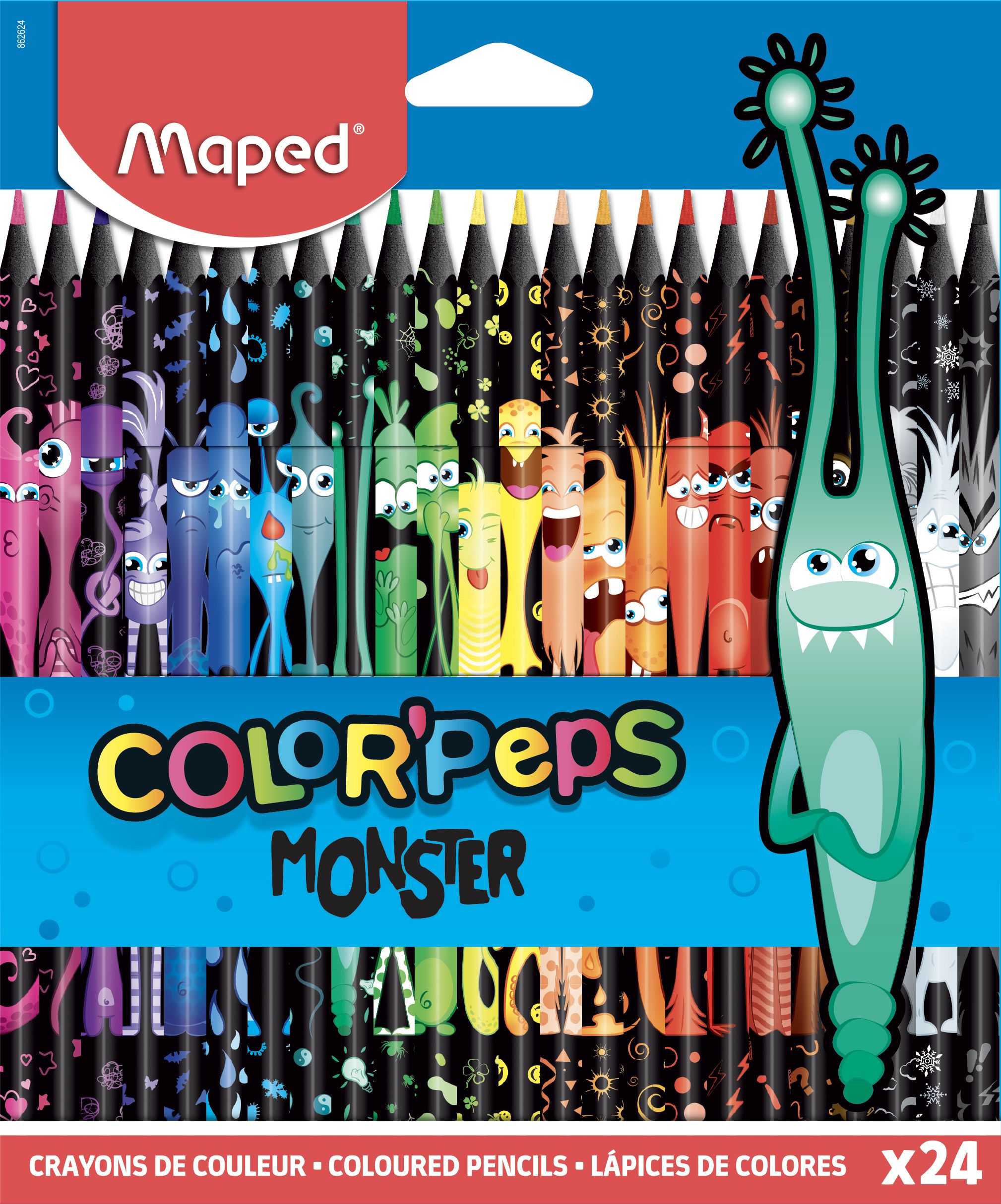 Maped Bezdřevé pastelky Color´Peps Monster 24 ks-1