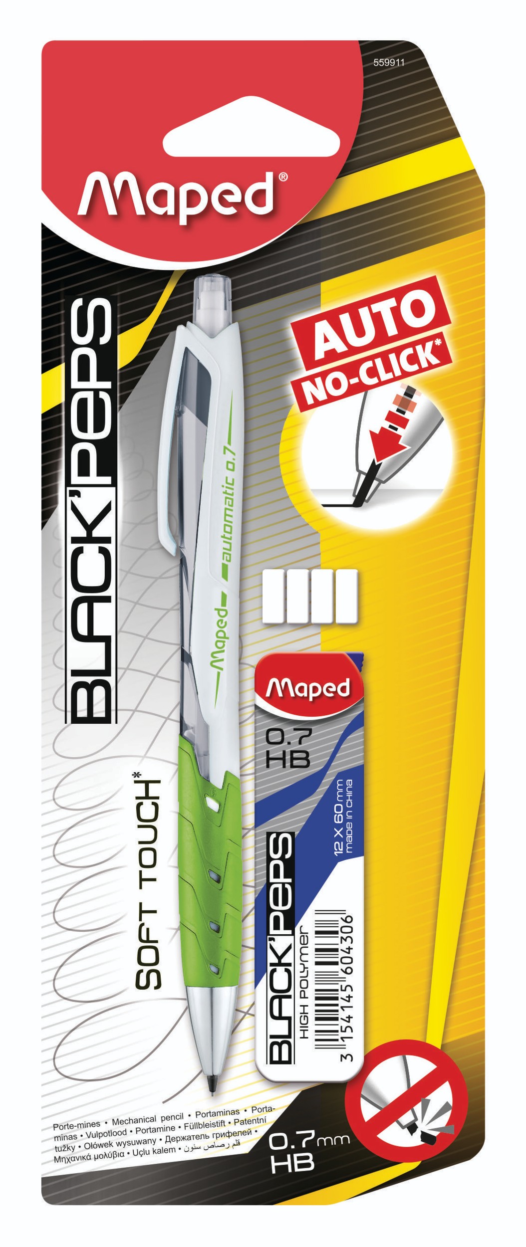 Maped Black´Peps Automatic 0,7mm + tuha-0