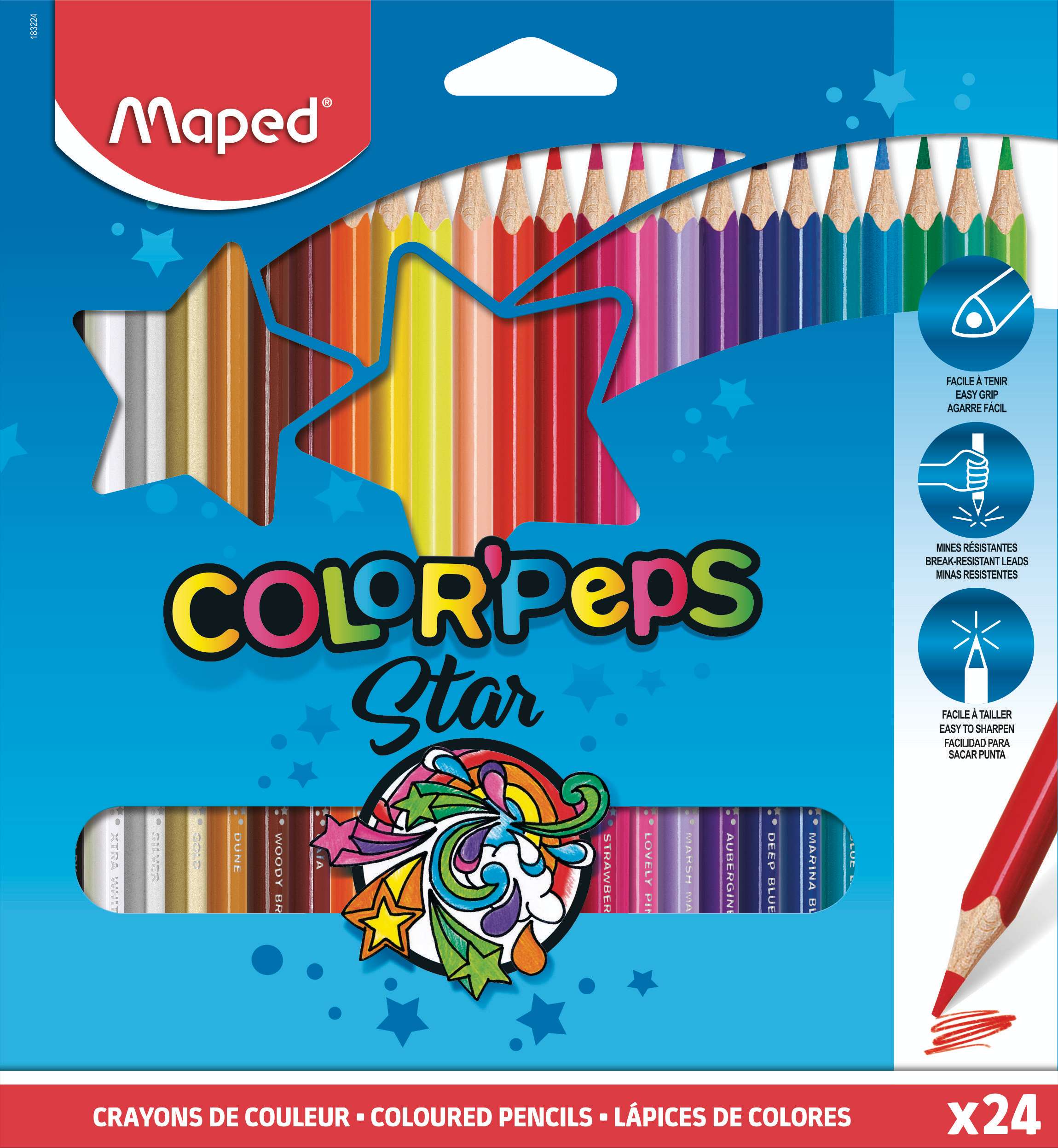 Domácnost a Zahrada - Maped Color´Peps Pastelky trojboké 24 ks