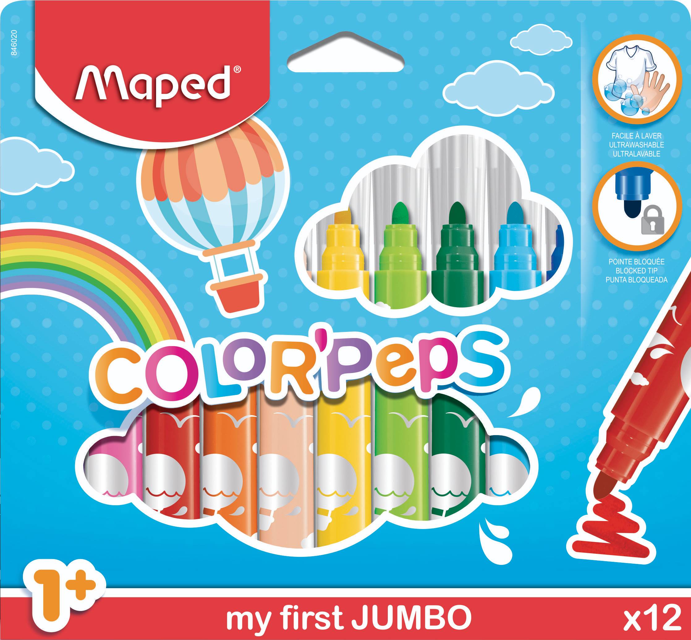 Domácnost a Zahrada - Maped Fixy Color' Peps Early Age Jumbo 12 ks
