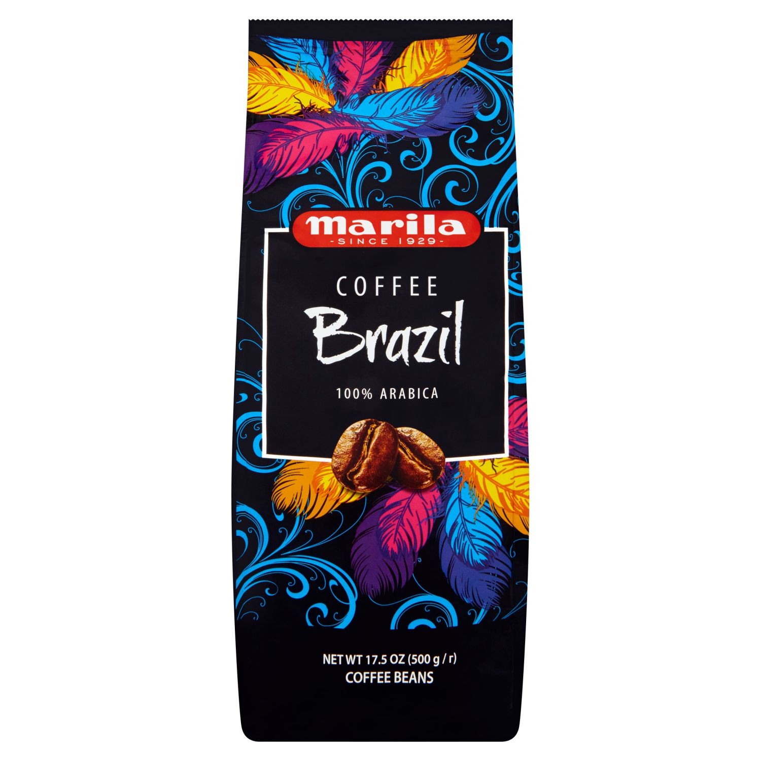 Nápoje - Marila Coffee Brazil pražená zrnková káva 500g