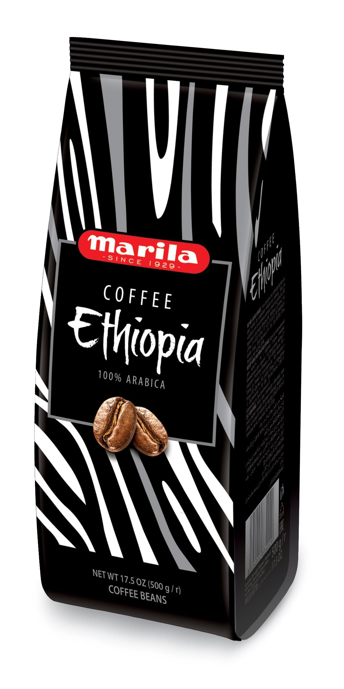 Nápoje - Marila Single Coffee Ethiopia Single Zrnková káva 500g