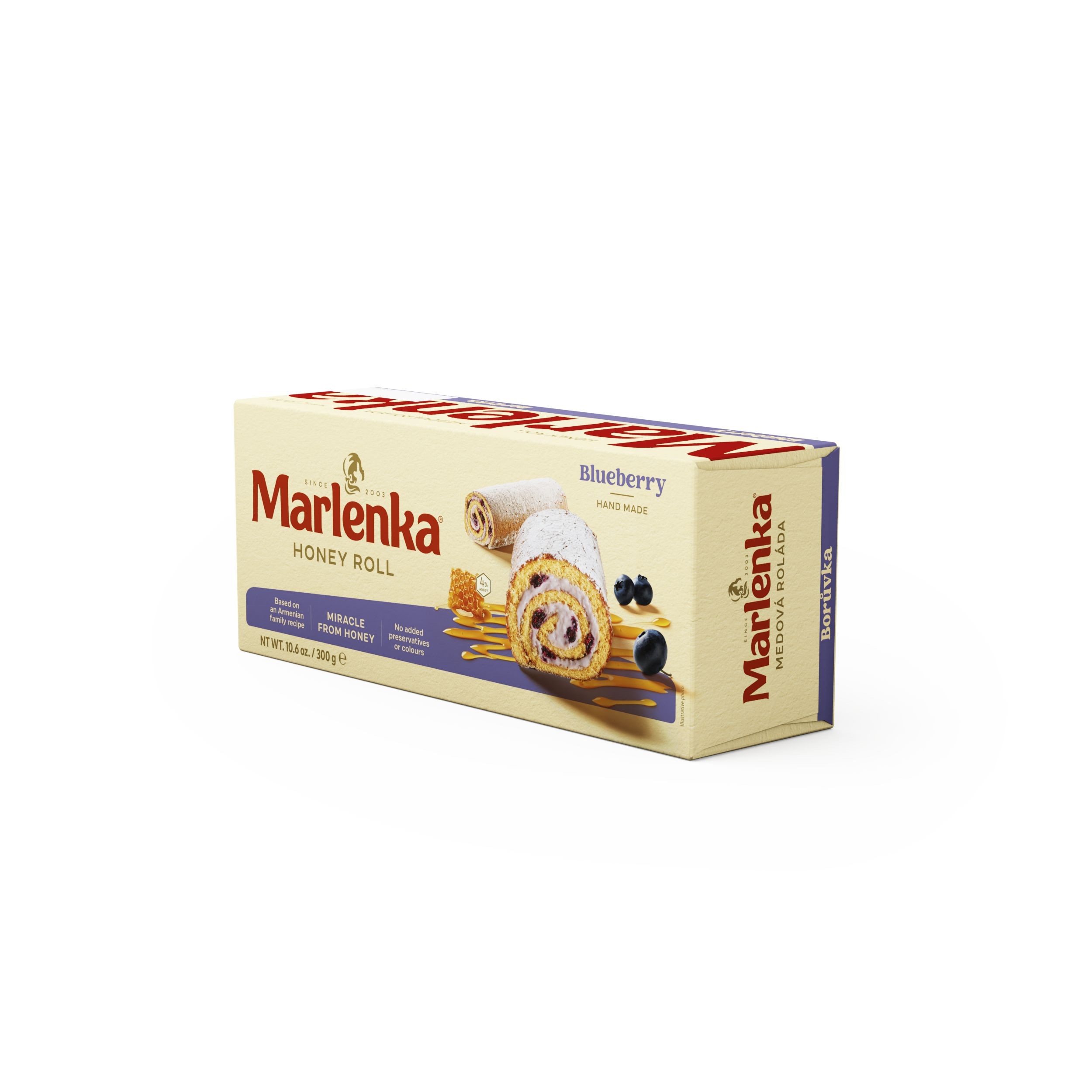 Pekárna a cukrárna - Marlenka Medová roláda s borůvkami 300 g
