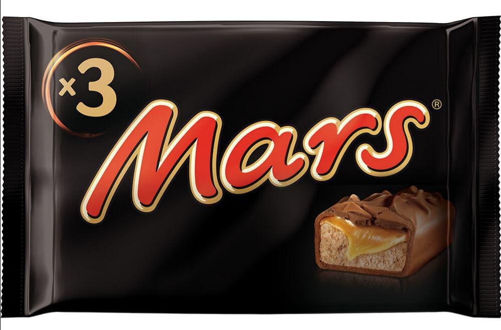 Trvanlivé potraviny - Mars mléčná čokoládová tyčinka plněná nugátem a karamelem 3x51g