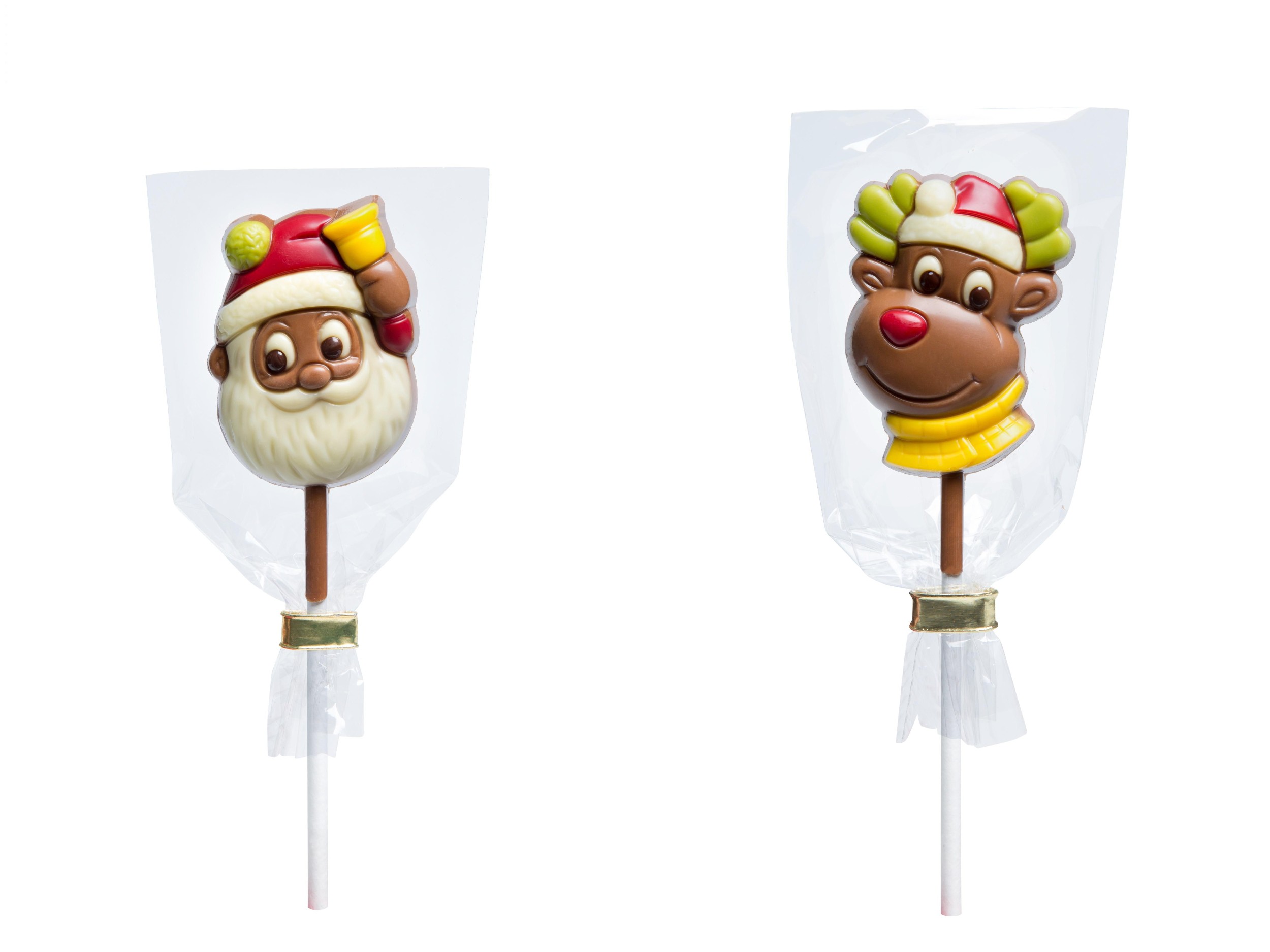Trvanlivé potraviny - MartiChoc Mléčné čokoládové lízátko Santa Claus & Sob 20g