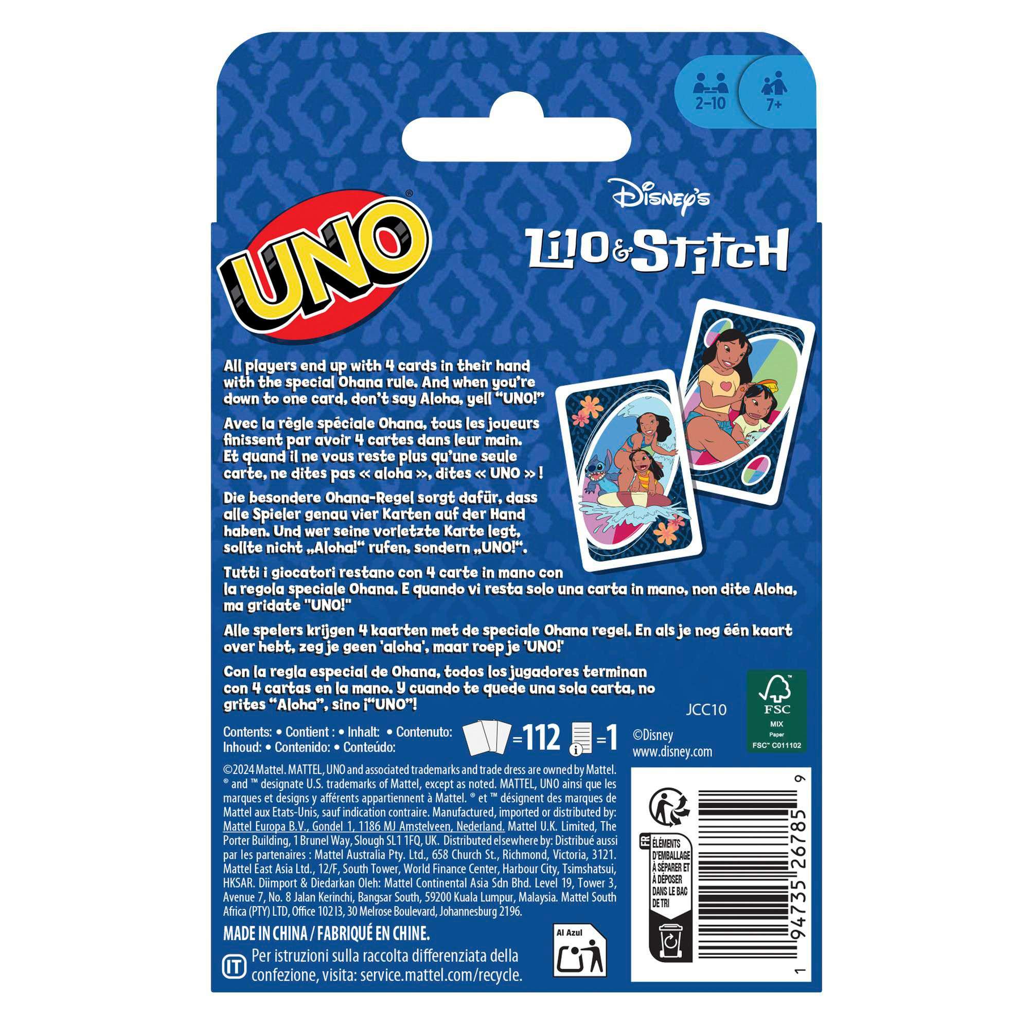 Mattel UNO LILO & STITCH, 160g-3