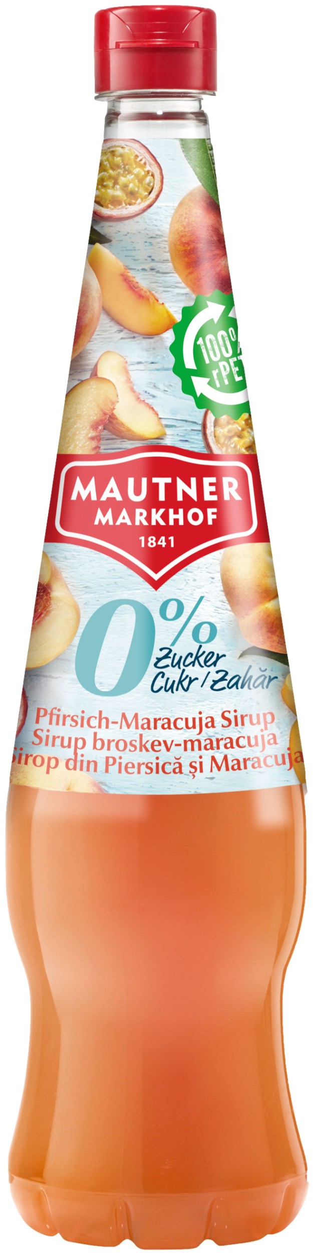 Nápoje - Mautner Markhof Sirup 0 % cukr broskev-maracuja 0,7 l