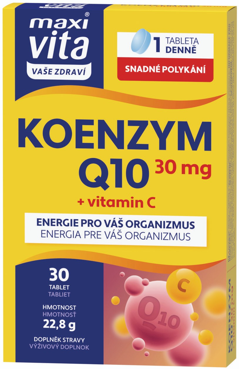 Péče o zdraví - Maxi Vita Koenzym Q10 30mg + vitamin C 30 tbl. 22,8 g