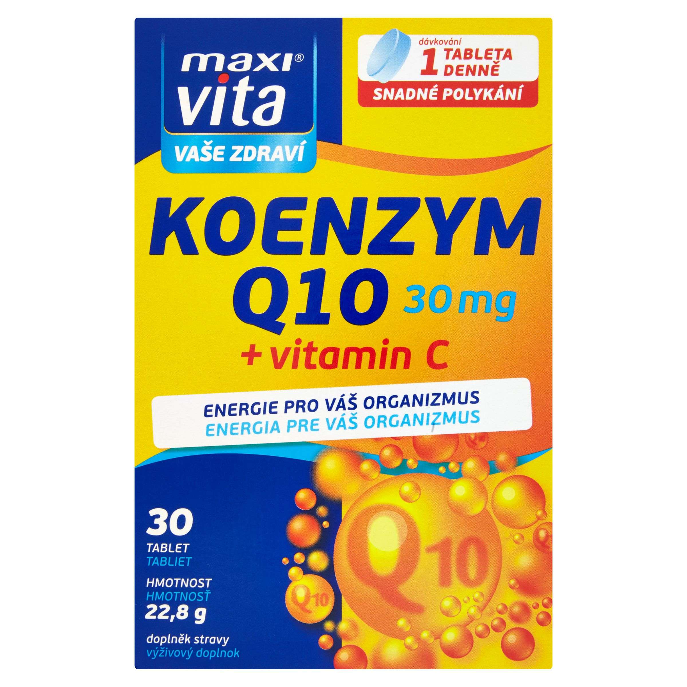 Maxi Vita Koenzym Q10 30mg + vitamin C 30 tbl. 22,8 g-0