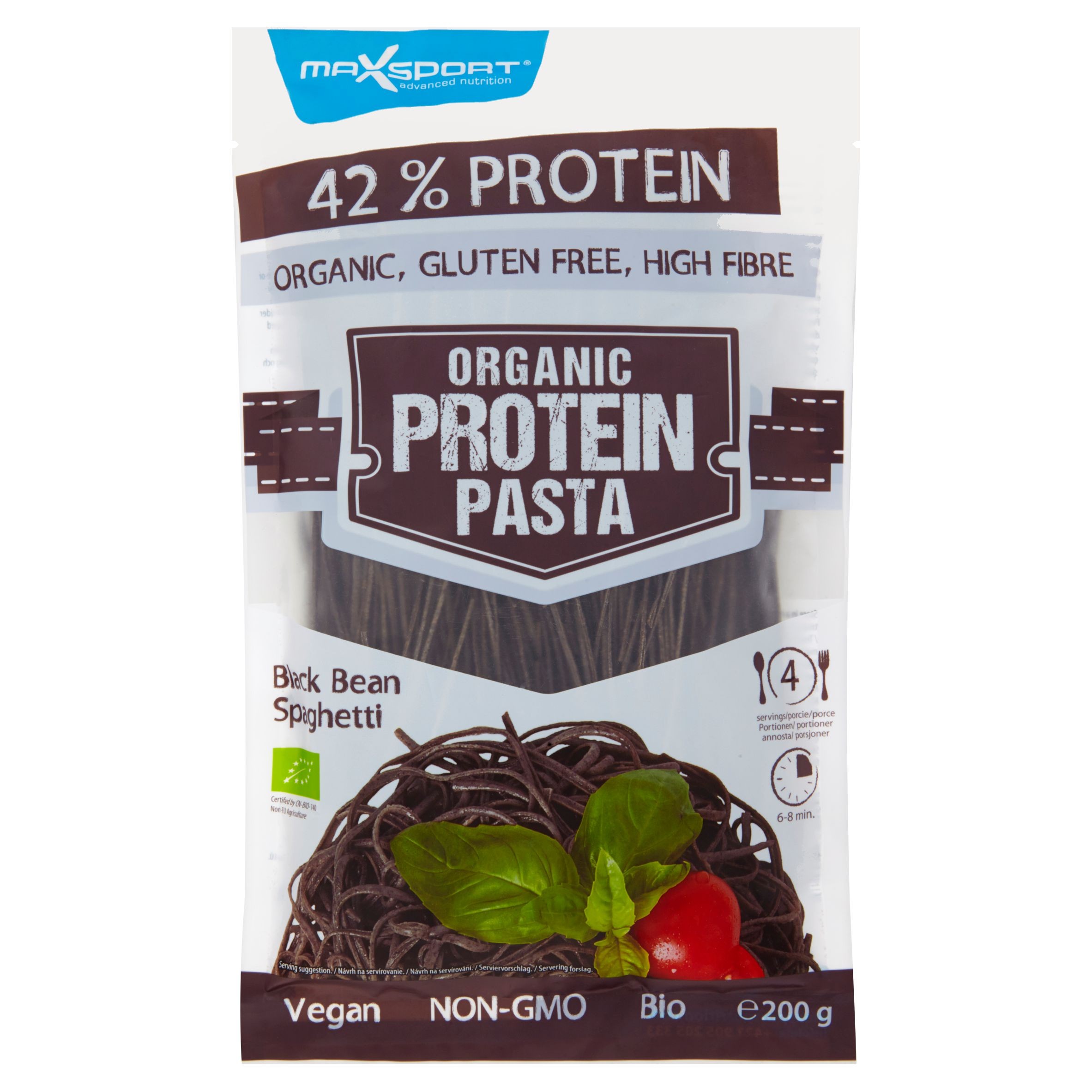 Zdravý svět - MaxSport BIO špagety z černé fazole s vysokým obsahem bílkovin 200 g