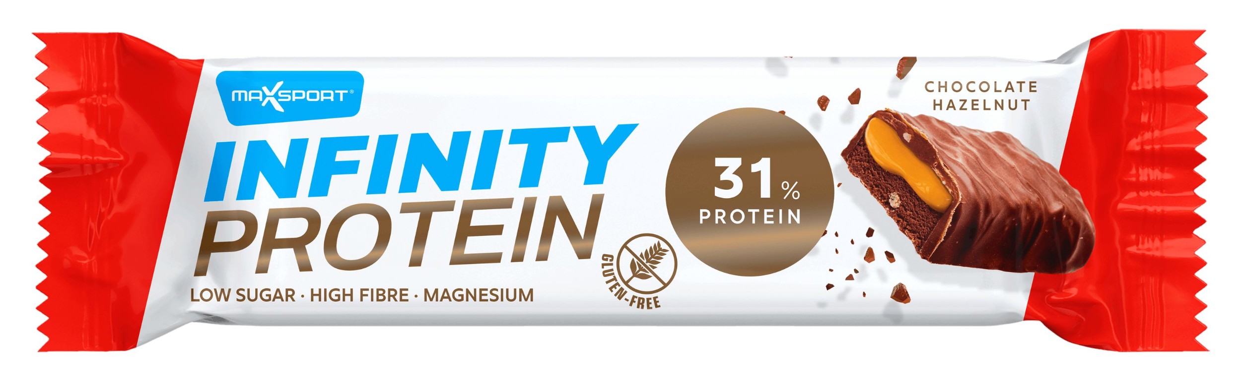 Zdravý svět - MaxSport Čokoláda & lískové oříšky proteinová tyčinka 55g