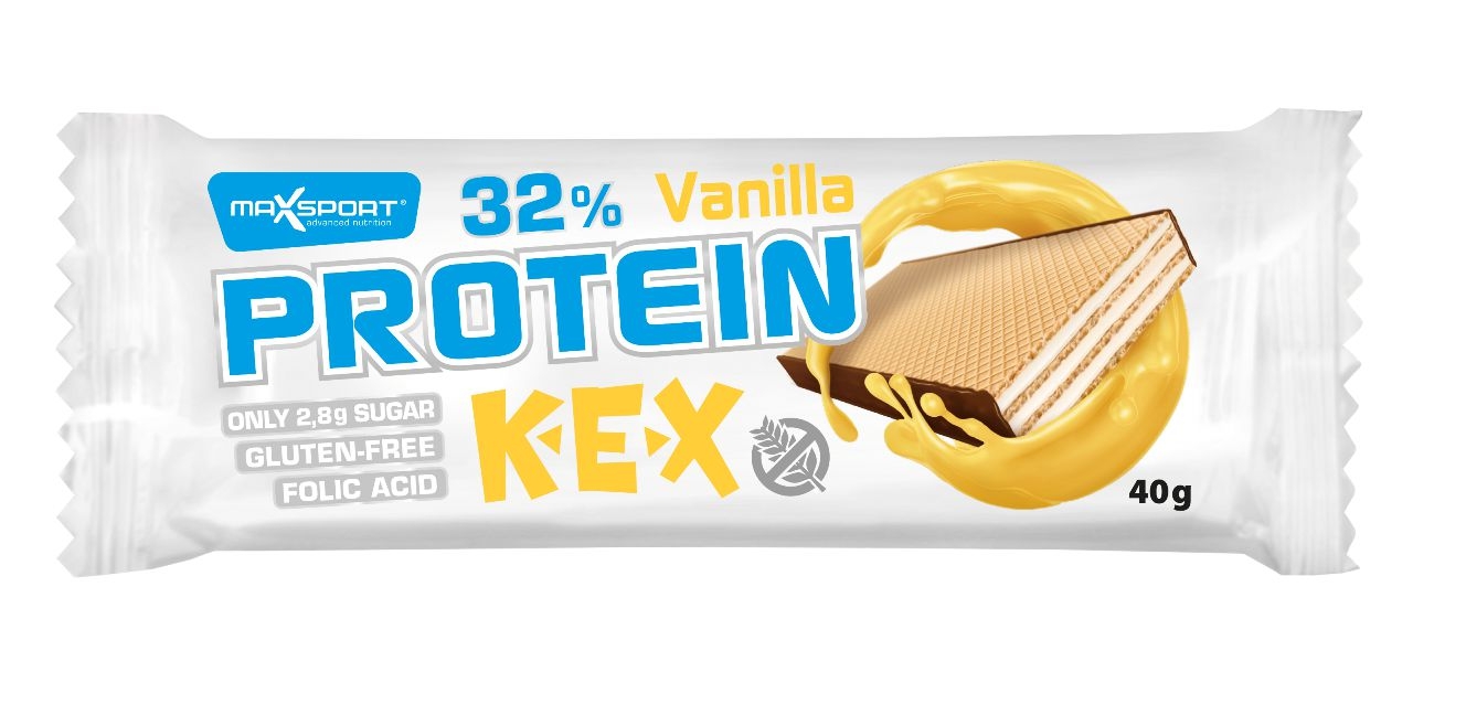 Domácnost a Zahrada - MaxSport Proteinová oplatka s krémovou náplní s vanilkovou příchutí 40 g
