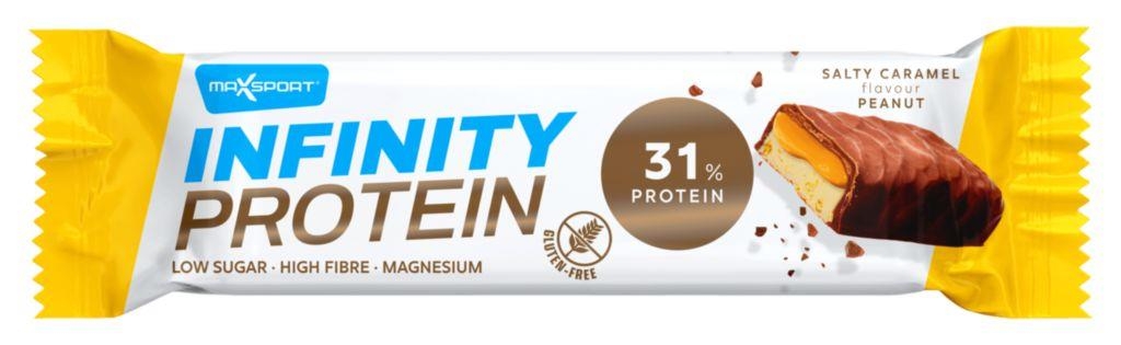 Zdravý svět - MaxSport Slaný karamel & arašídy proteinová tyčinka 55g