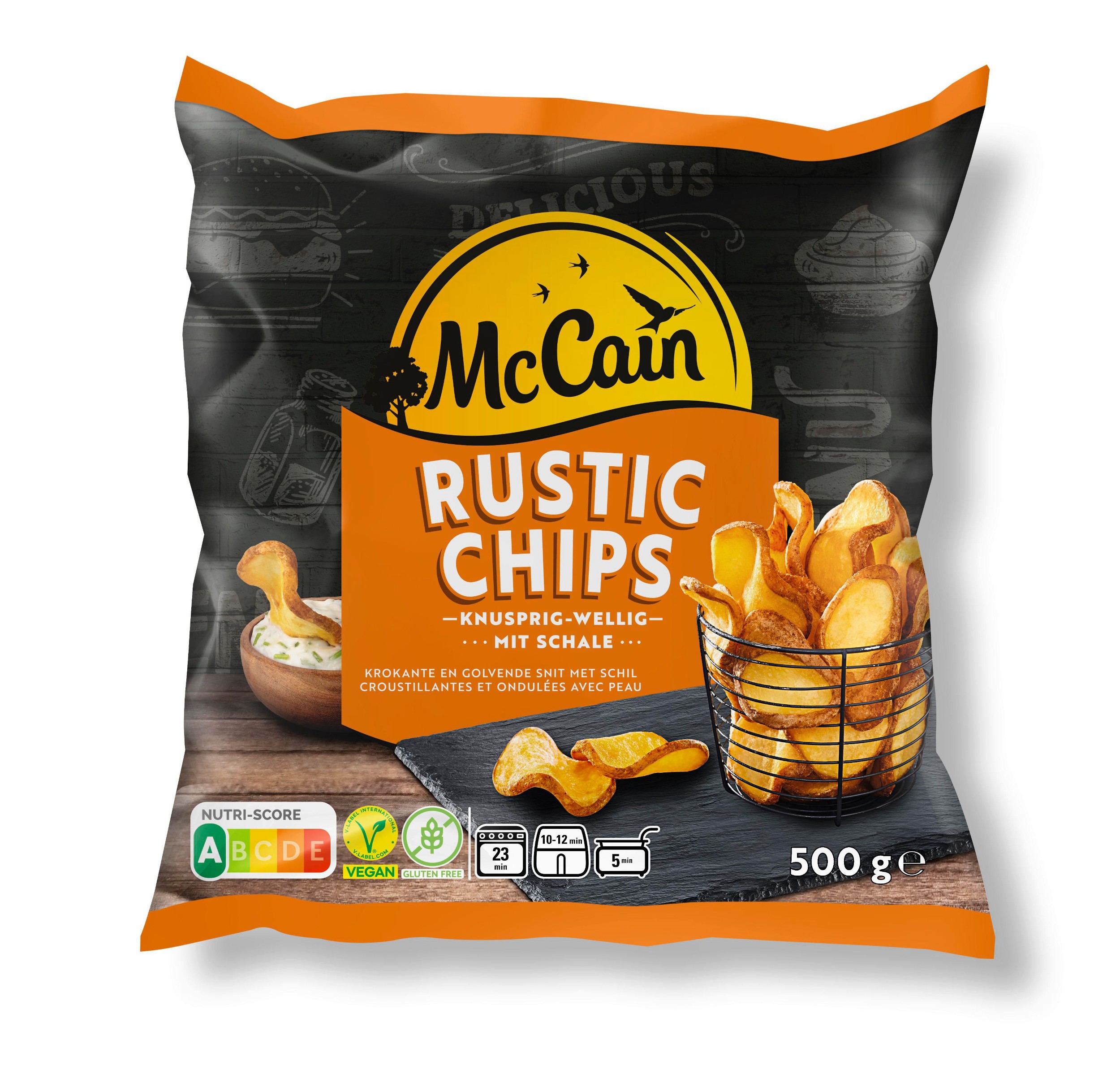 Mražené potraviny - Mcain rustic chips mražené 500g